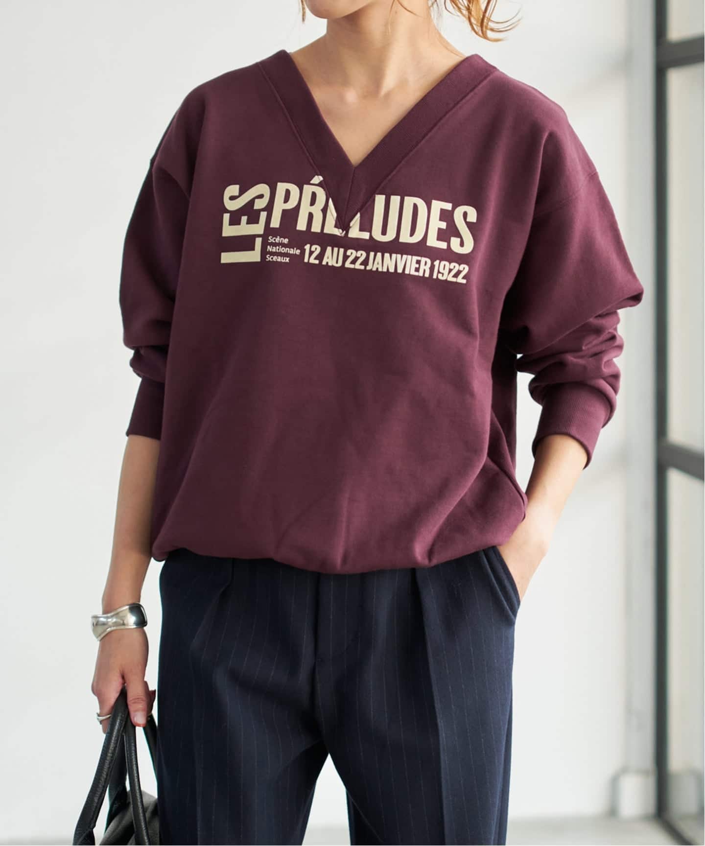 La Hutte / ラ ユット 別注Vネックスウェット グレー 追加予約》La Hutte / ラ ユット 別注Vネックスウェット