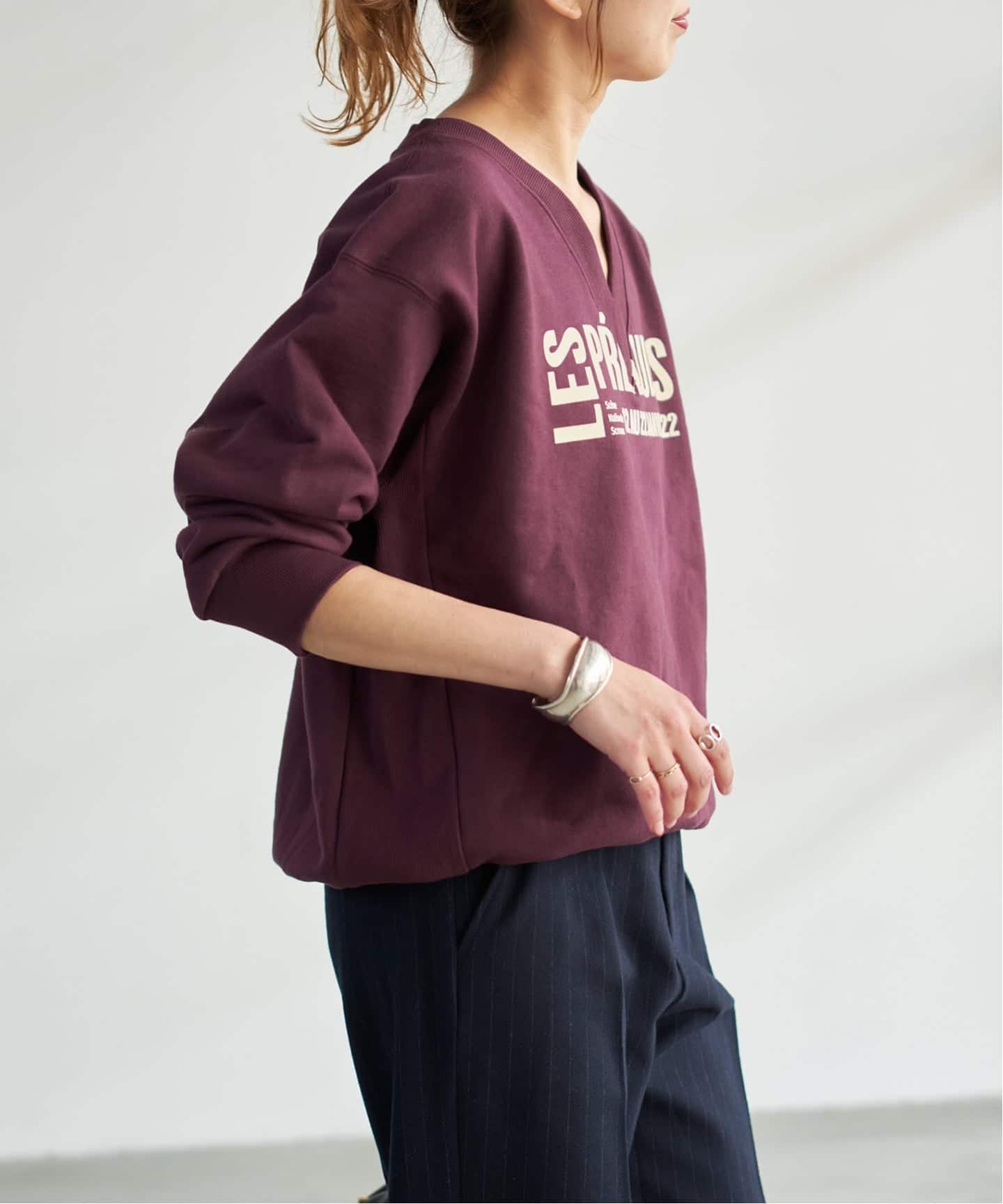 La Hutte / ラ ユット 別注Vネックスウェット グレー 追加予約》La Hutte / ラ ユット 別注Vネックスウェット