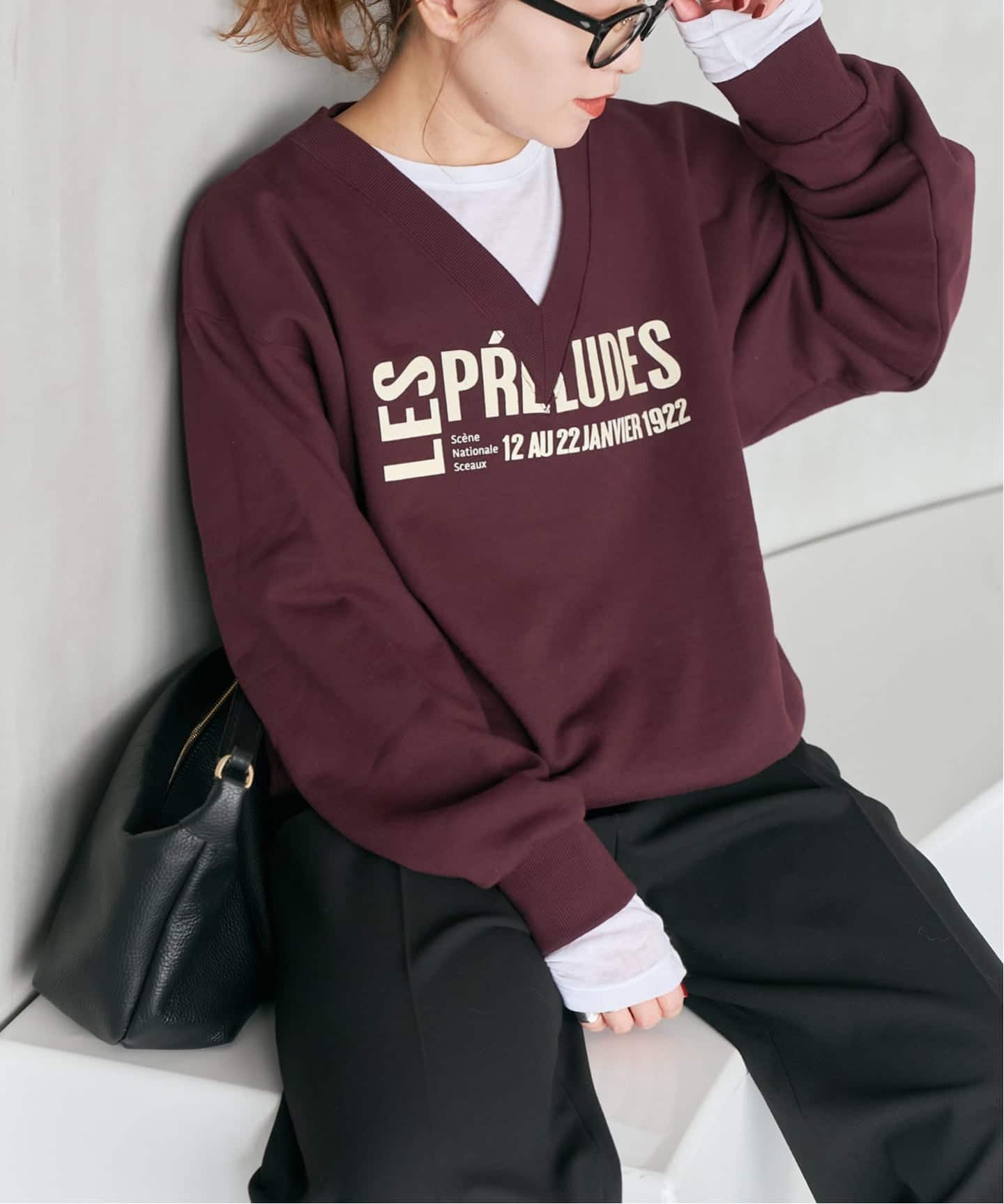Spick&Span La Hutte/別注Vネックスウェット 追加》La Hutte / ラ ユット 別注Vネックスウェット*（スウェット