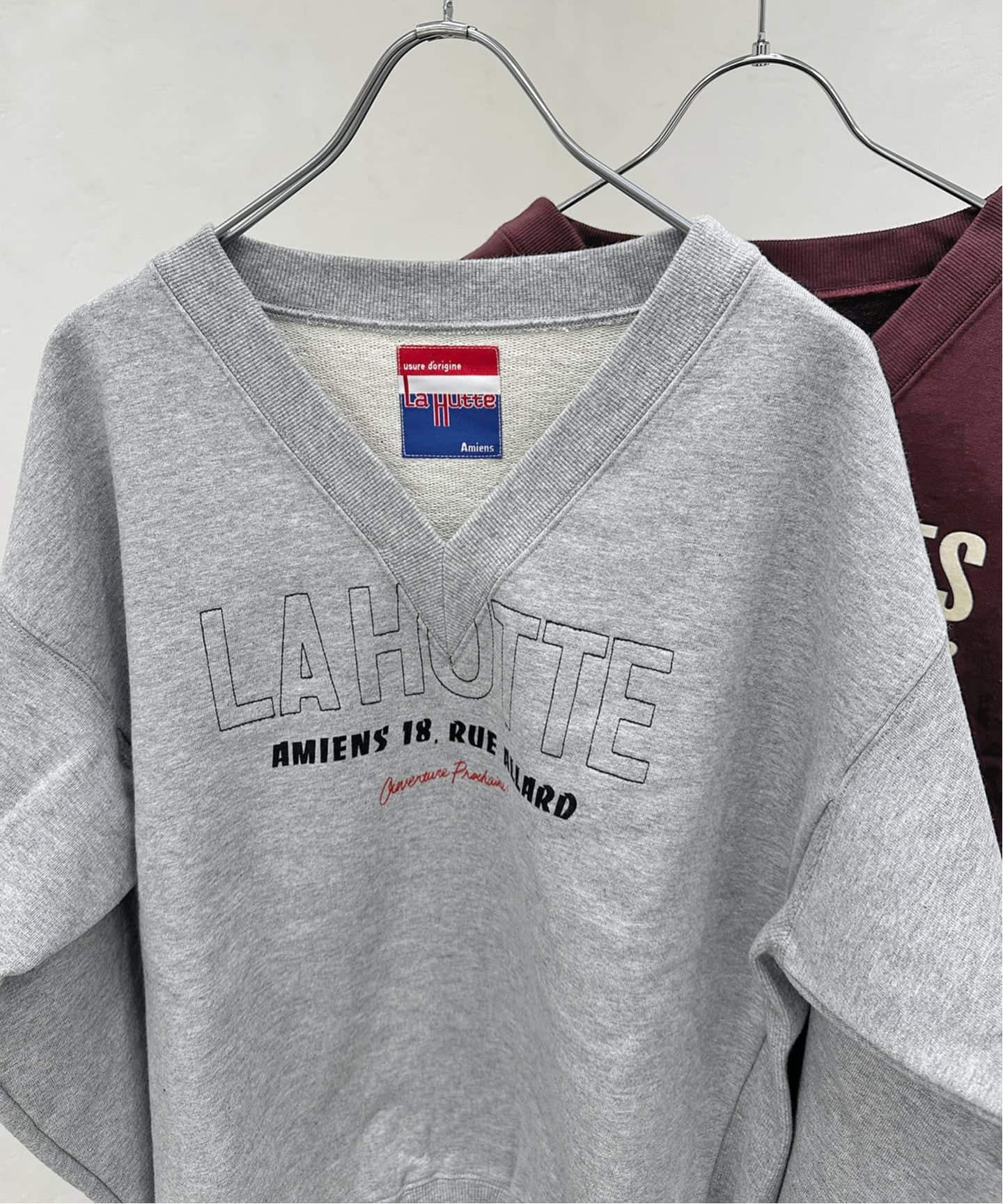 La Hutte / ラ ユット 別注Vネックスウェット グレー 追加2予約》La Hutte / ラ ユット 別注Vネックスウェット*（スウェット