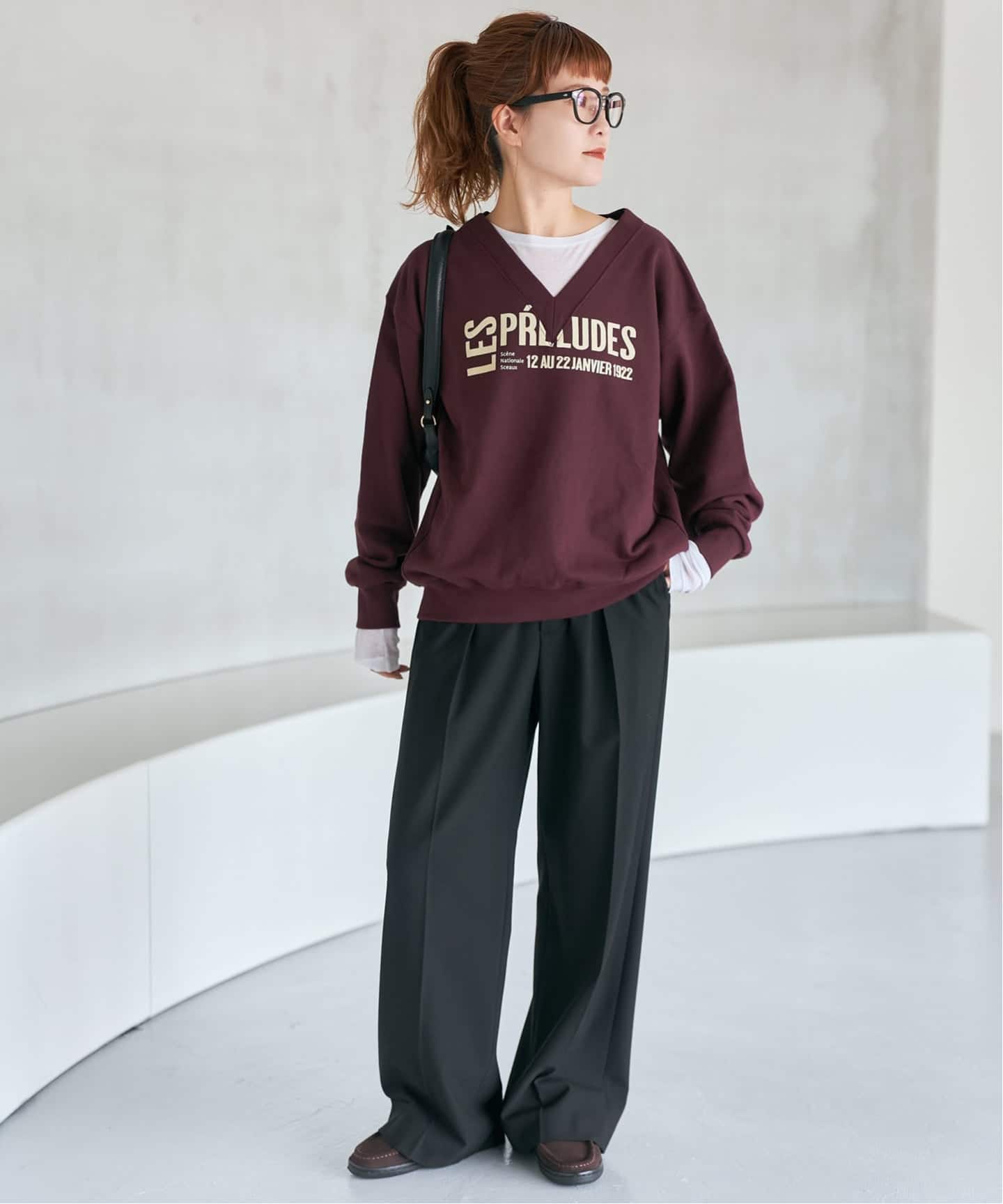 追加2予約》La Hutte / ラ ユット 別注Vネックスウェット*（スウェット