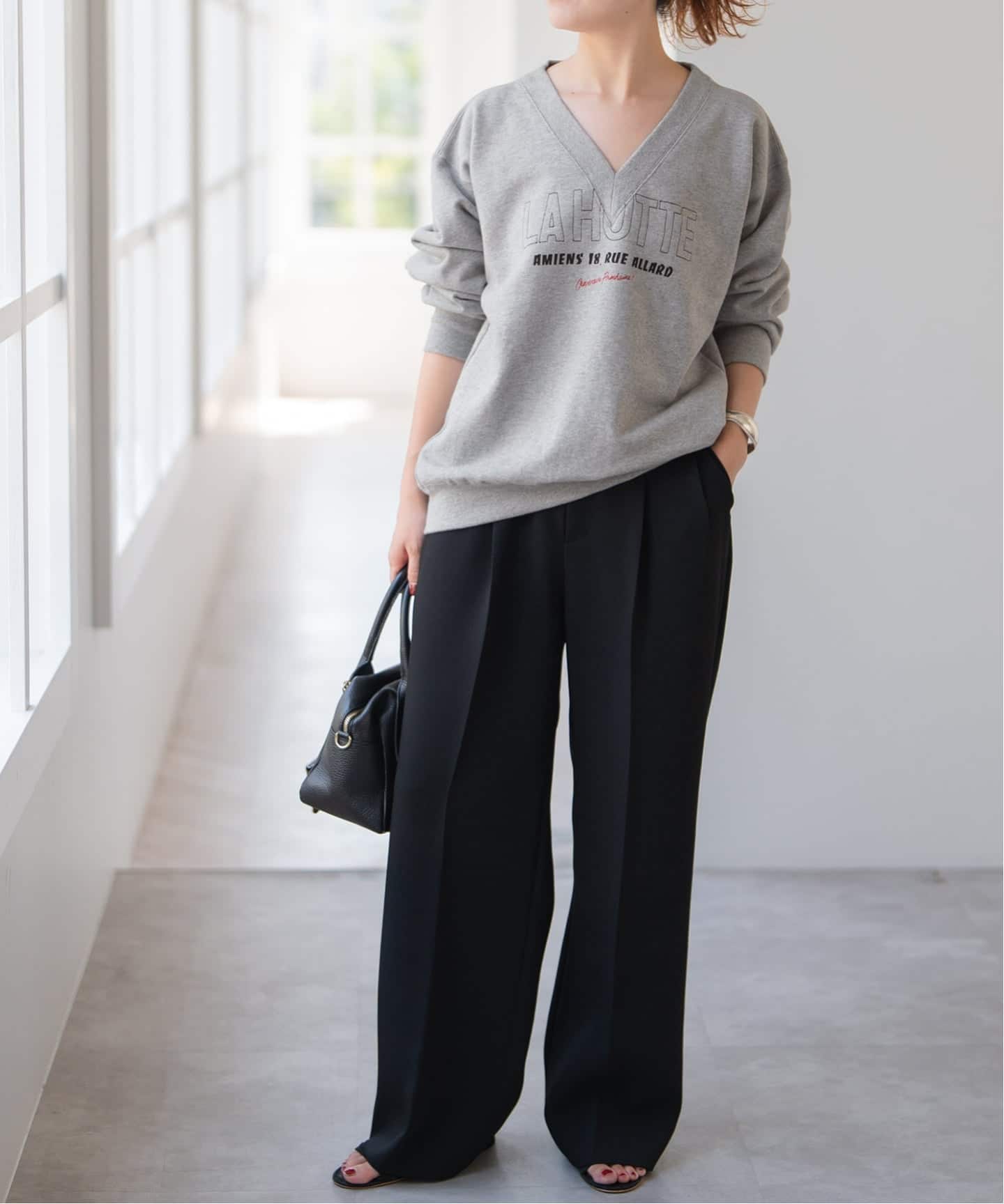 追加2》La Hutte / ラ ユット 別注Vネックスウェット*（スウェット