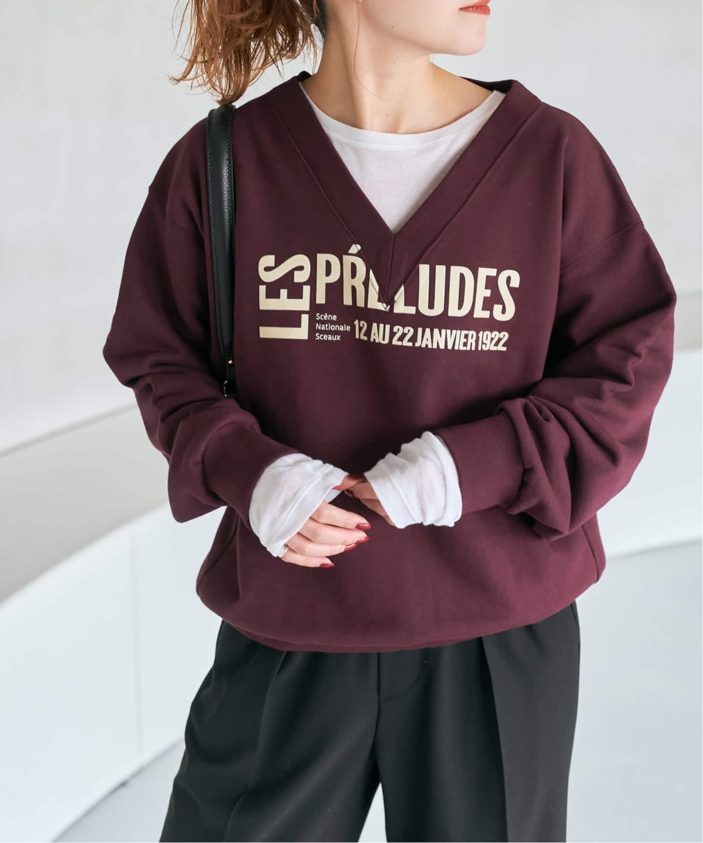 追加2》La Hutte / ラ ユット 別注Vネックスウェット*（スウェット