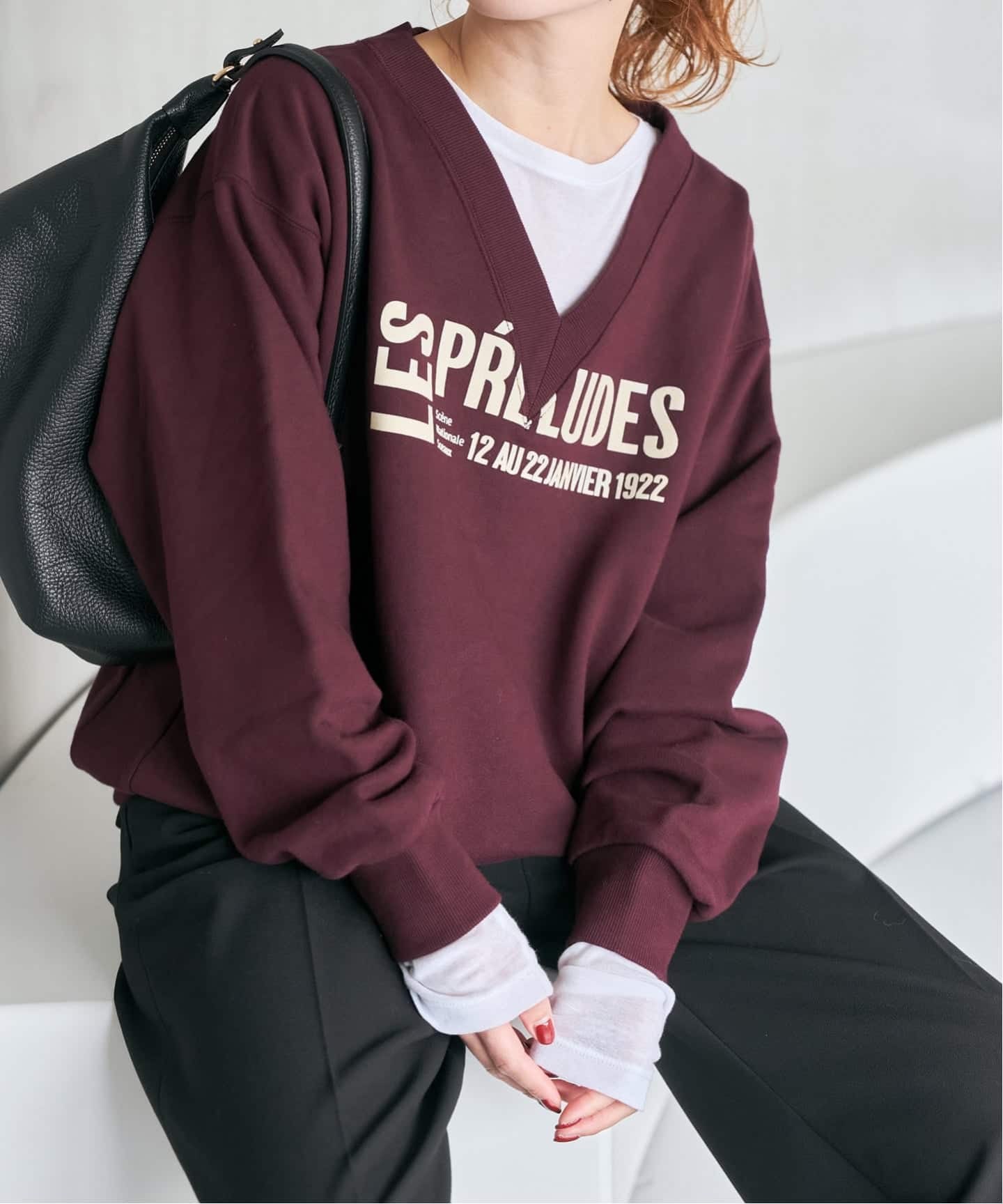 追加2予約》La Hutte / ラ ユット 別注Vネックスウェット*（スウェット