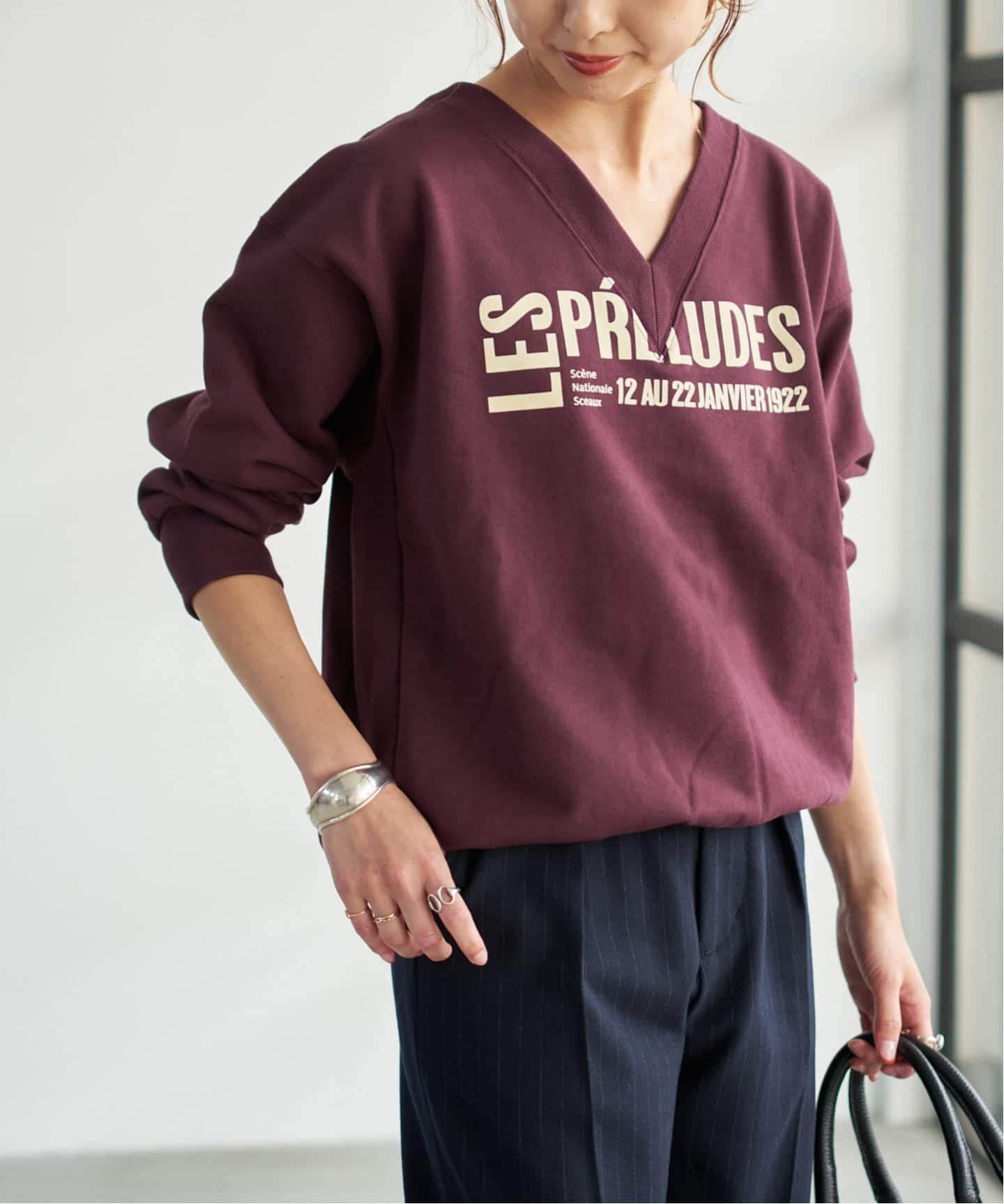 追加2》La Hutte / ラ ユット 別注Vネックスウェット*（スウェット