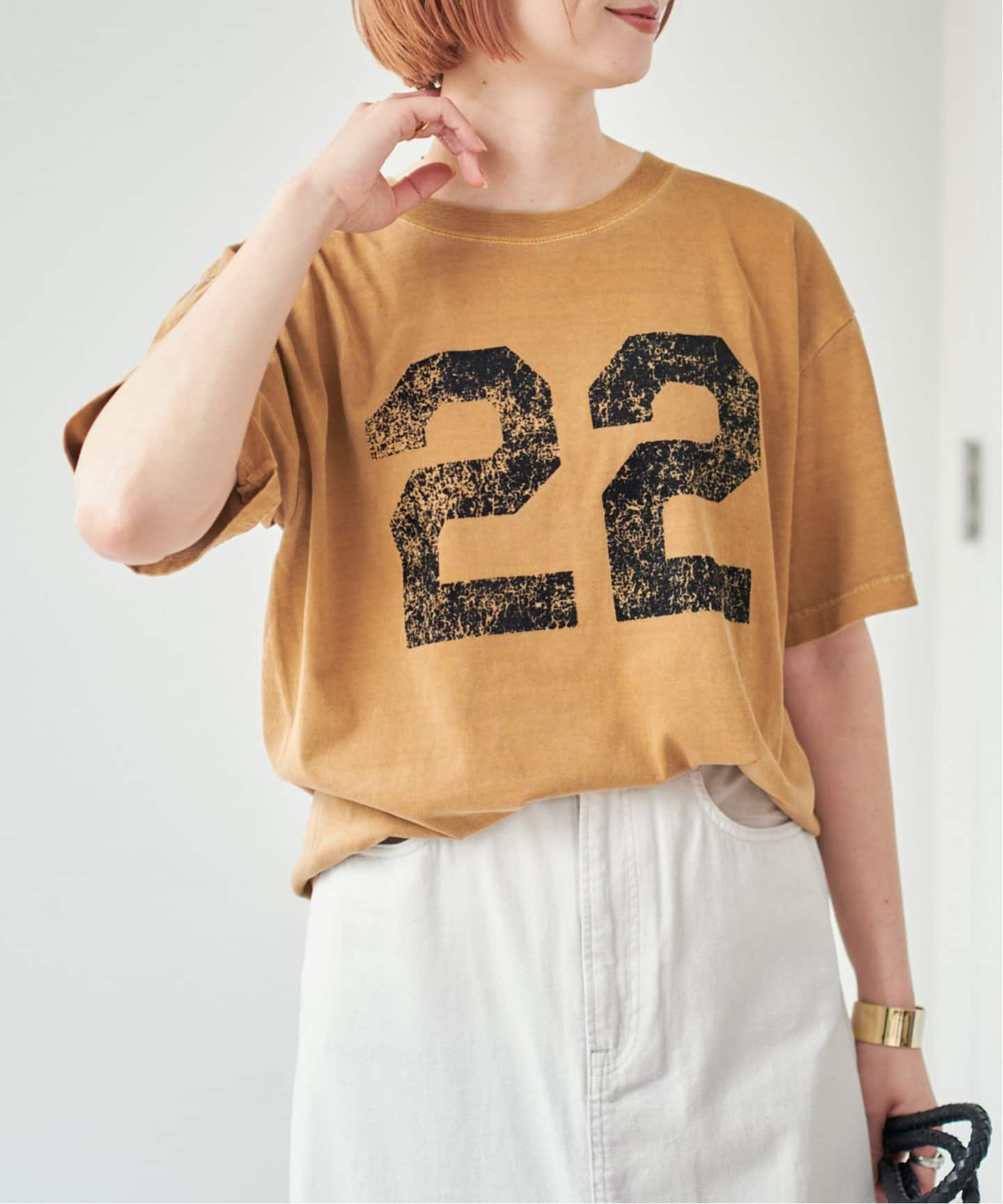 タグ付き　オーセン NUMBERING FLOCKY T-SHIRT 追加》AUTHEN / オーセン NUMBERING FLOCKY T-SHIRT（Tシャツ