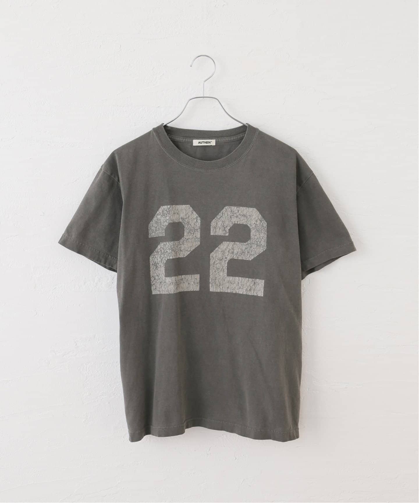 タグ付き　オーセン NUMBERING FLOCKY T-SHIRT 追加》AUTHEN / オーセン NUMBERING FLOCKY T-SHIRT（Tシャツ