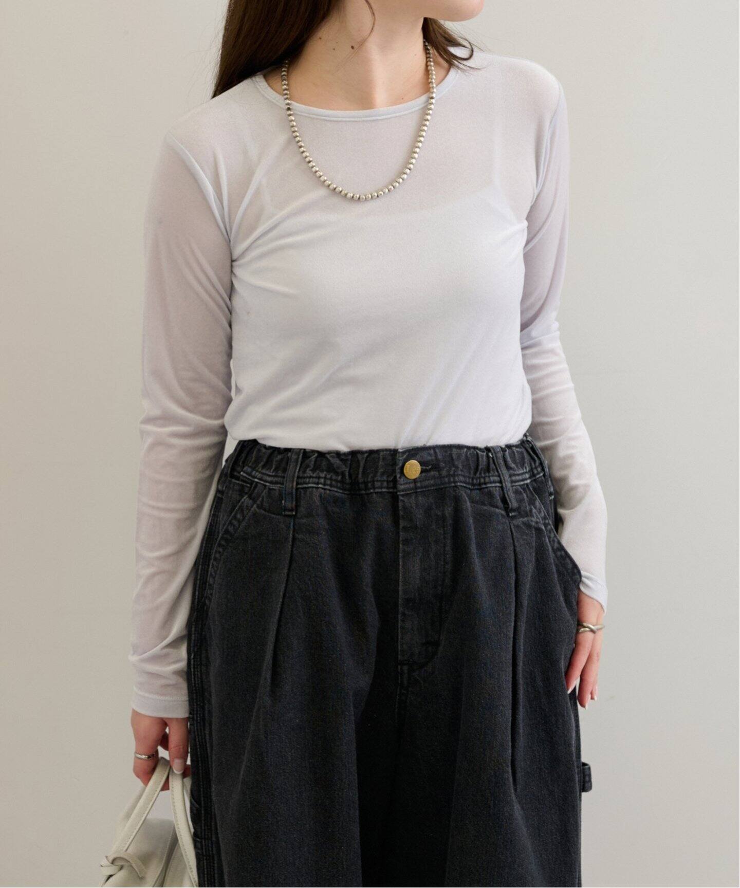 tシャツ ハート刺しゅうベロアプルオーバー レディース ハート刺しゅうベロアプルオーバー（Tシャツ／カットソー）｜U