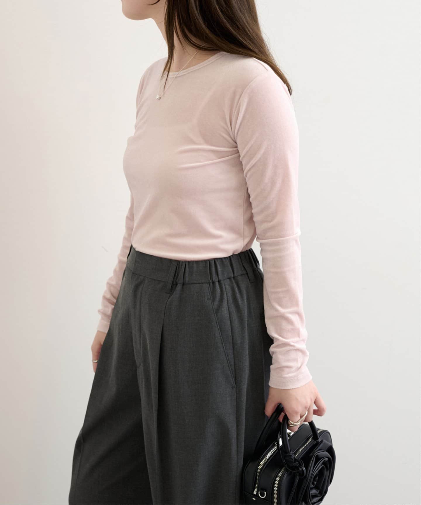 Spick &amp; Span - ポロンLe minorオーバーサイズサイドスリットカットソー ピンク新品 Spick & Span（スピックアンドスパン）の「【Le minor】オーバー