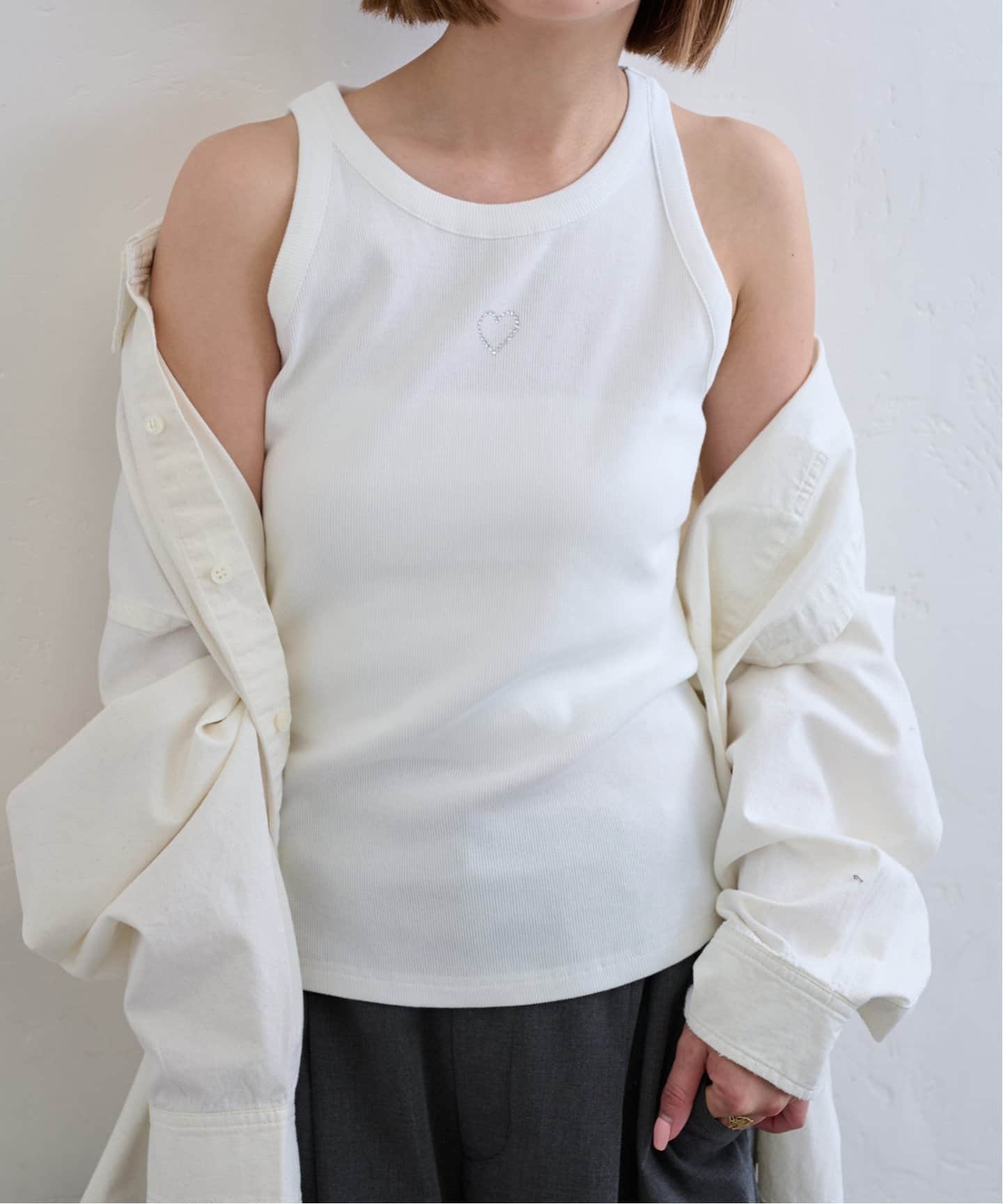 ノースリハートタンクトップ（Tシャツ／カットソー）｜U by