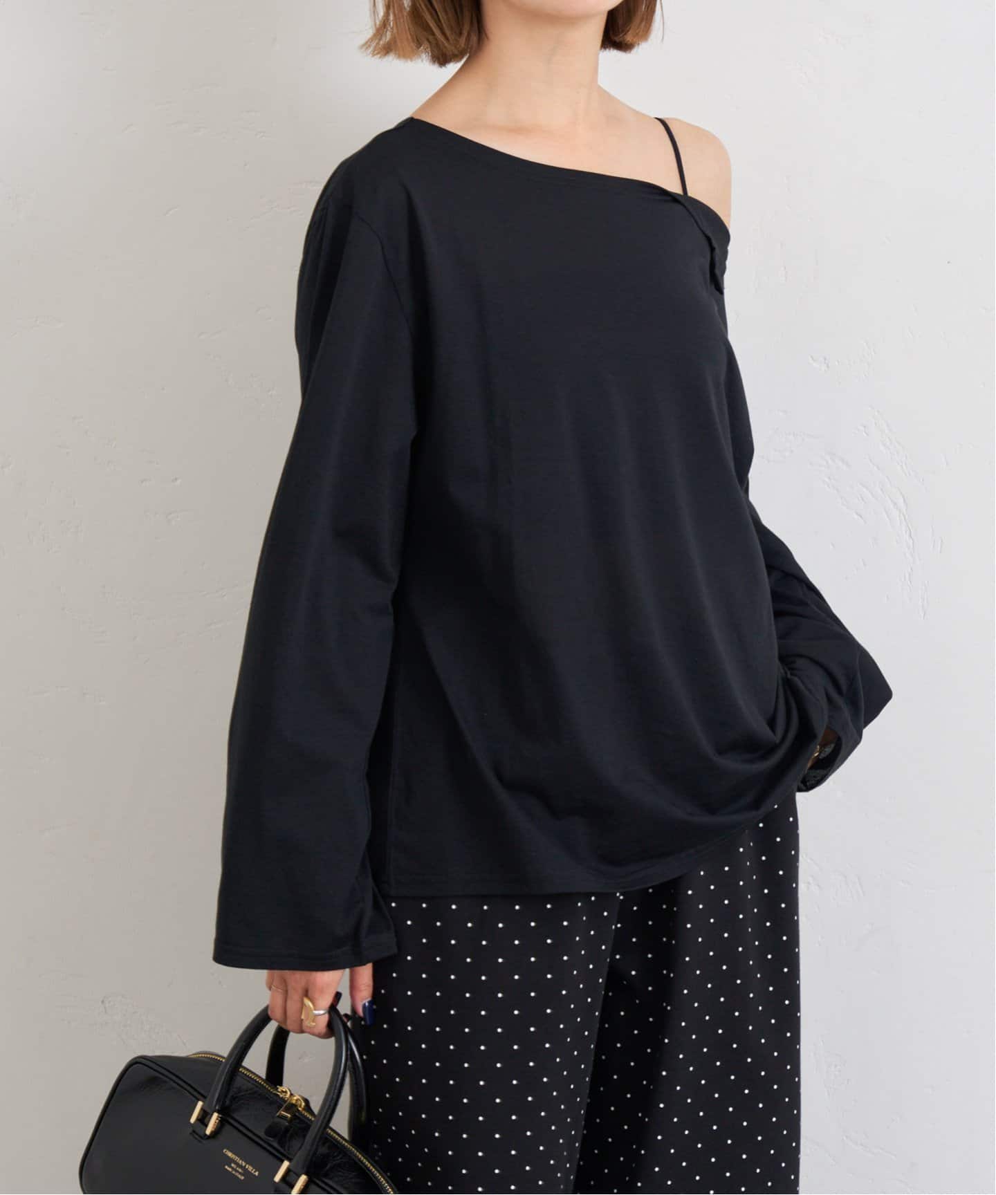 tシャツ アシメオフショルオーバーカットソー レディース アシメオフショルオーバーカットソー（Tシャツ／カットソー）｜U