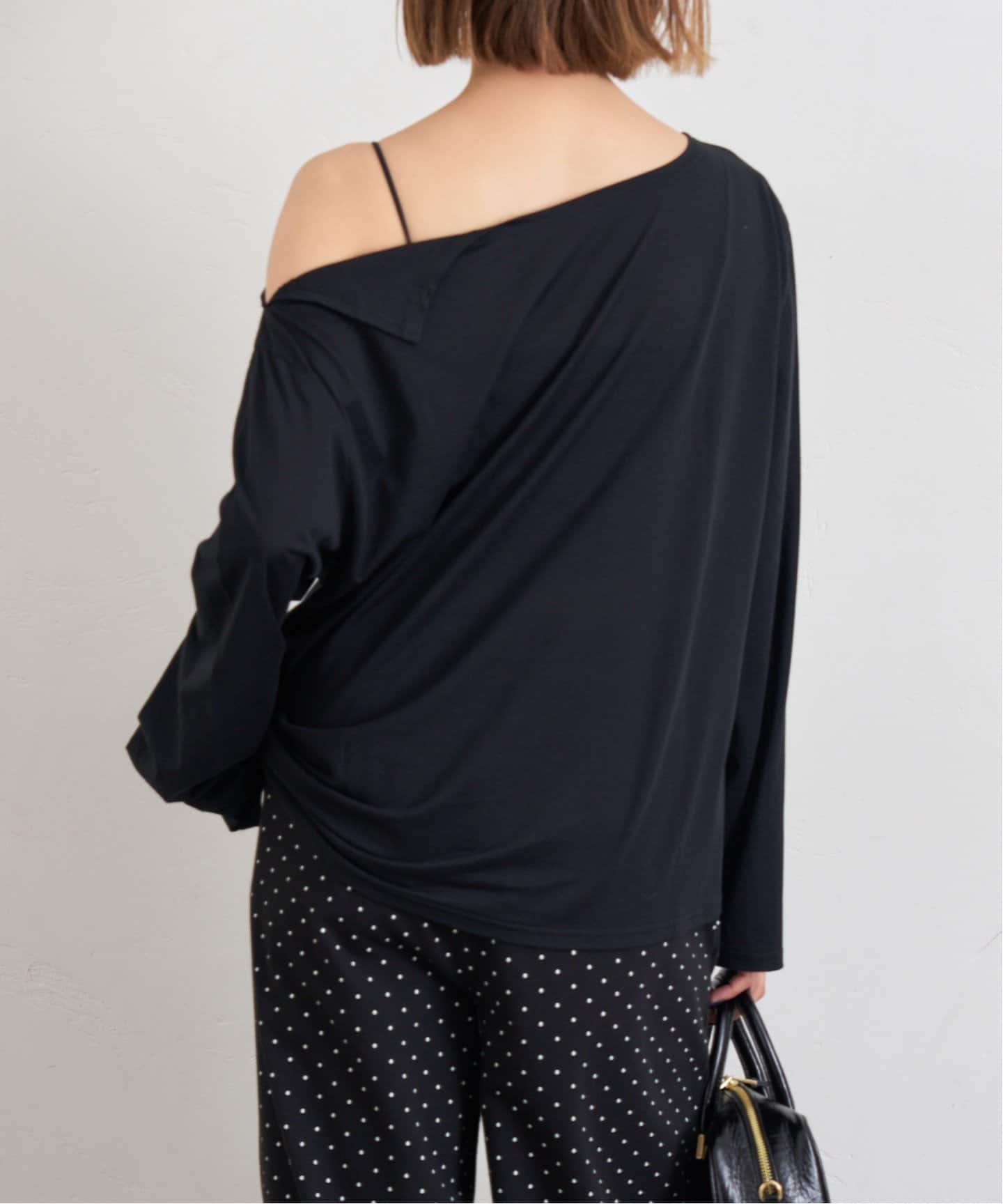 tシャツ アシメオフショルオーバーカットソー レディース アシメオフショルオーバーカットソー（Tシャツ／カットソー）｜U
