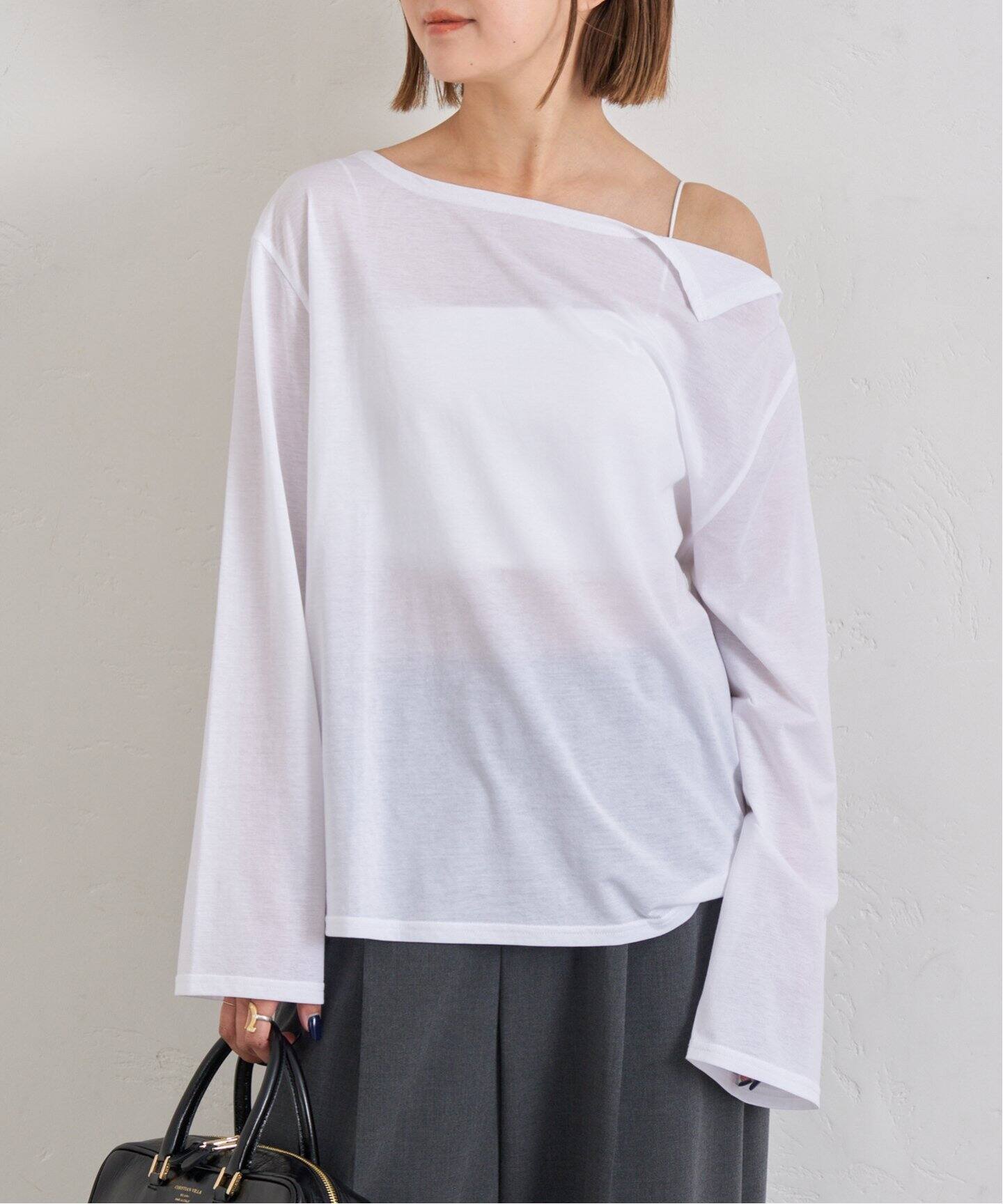 アシメオフショルオーバーカットソー（Tシャツ／カットソー）｜UBY