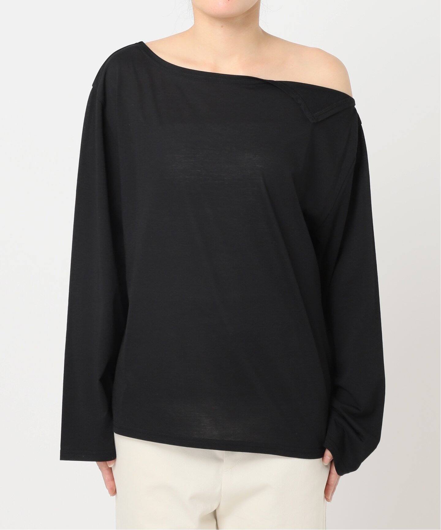 tシャツ アシメオフショルオーバーカットソー レディース アシメオフショルオーバーカットソー（Tシャツ／カットソー）｜U