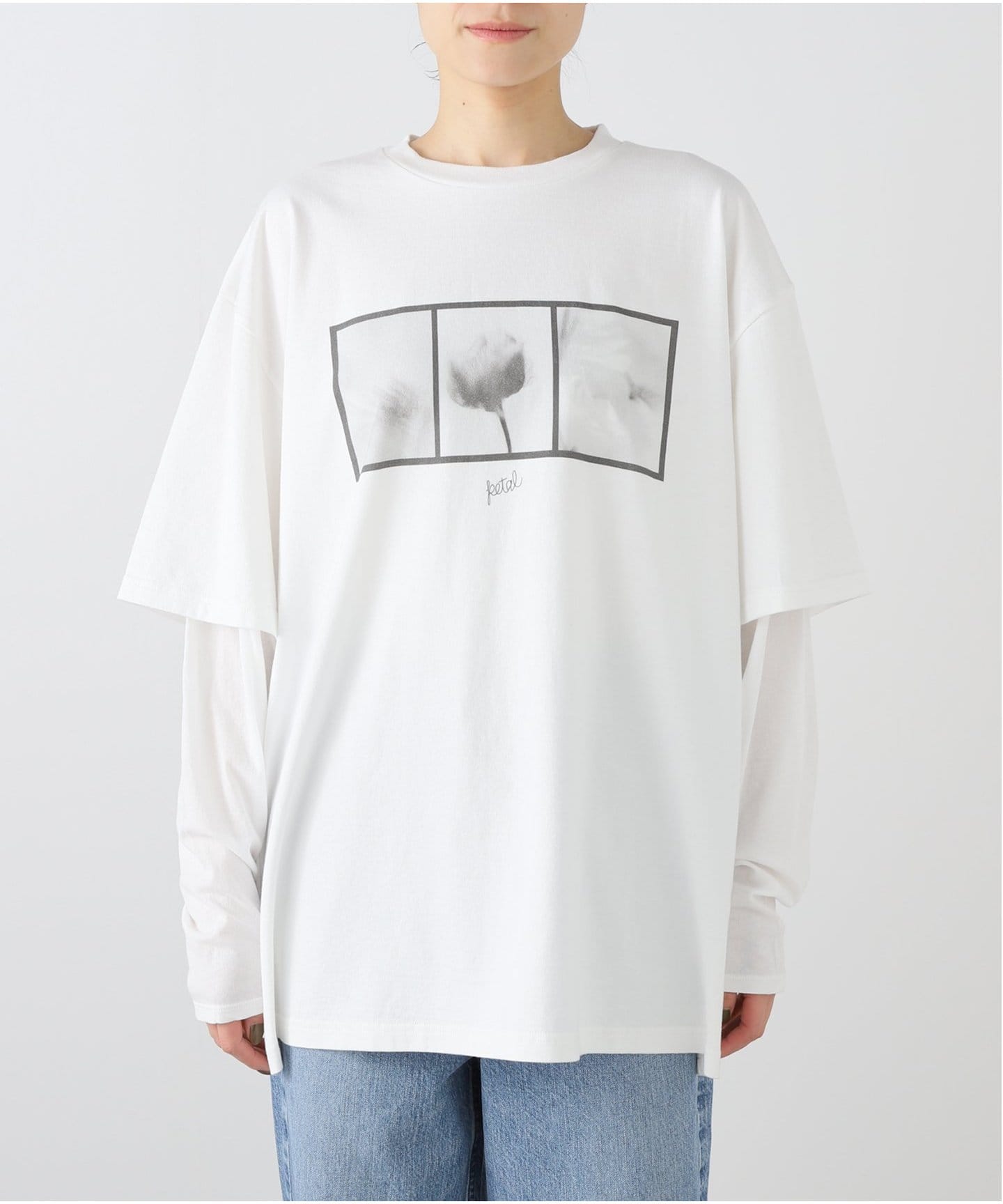 (アンウンジン着用)フライ SCRAPPED Tシャツ(WHITE) リサイクルスビン Tシャツ ホワイト | ＋CLOTHET ONLINE