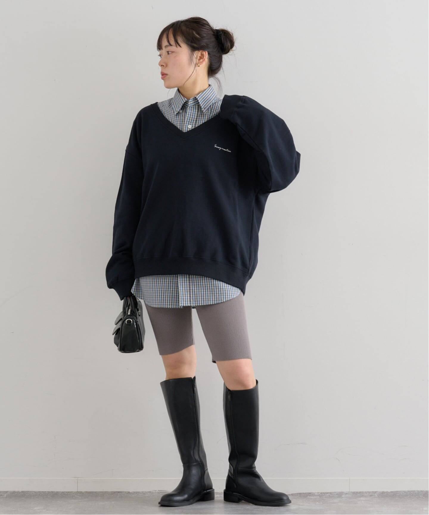 裏毛Vネックプルオーバー 裏毛Vネックプルオーバー | Whim Gazette(ウィム ガゼット)レディース