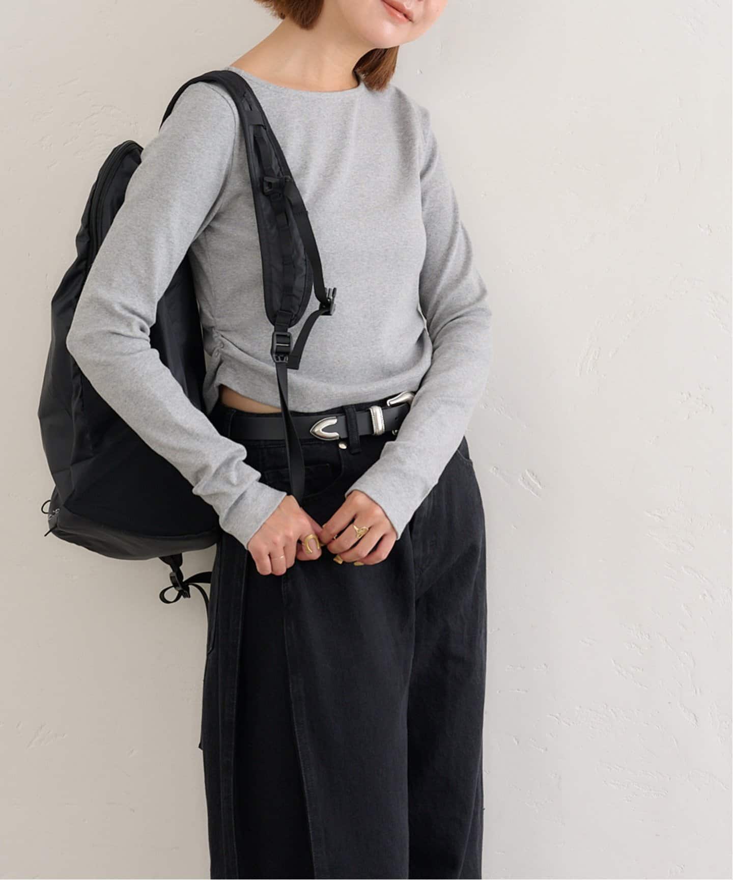 U by SPICK&SPAN◆トップス/--/ポリエステル/BLK/23-040-212-3000-4-0 ロングシアーワンピース（ワンピース）｜U by SPICK&SPAN（ユー