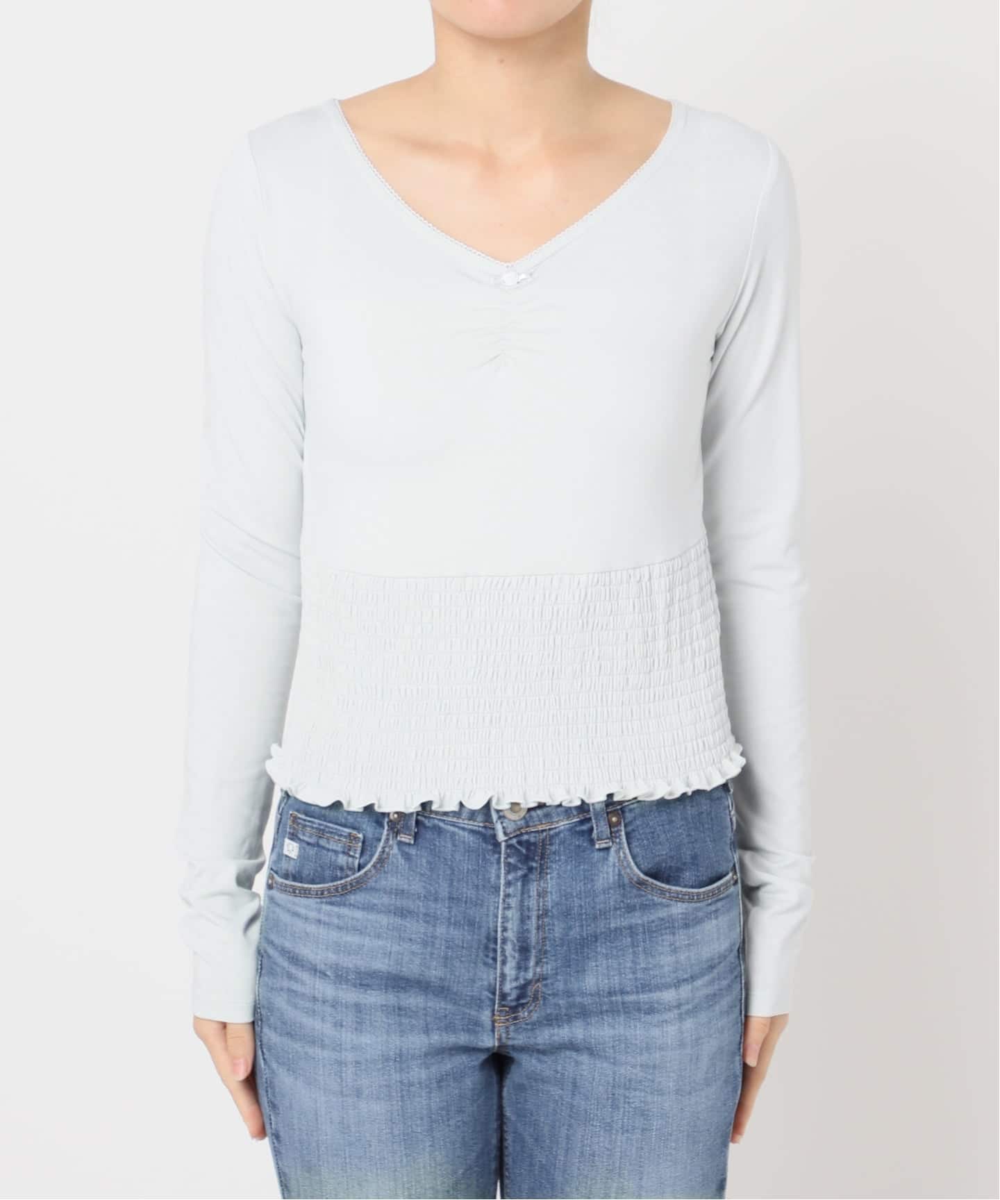 シャーリングカットトップス（Tシャツ／カットソー）｜U by SPICK&SPAN