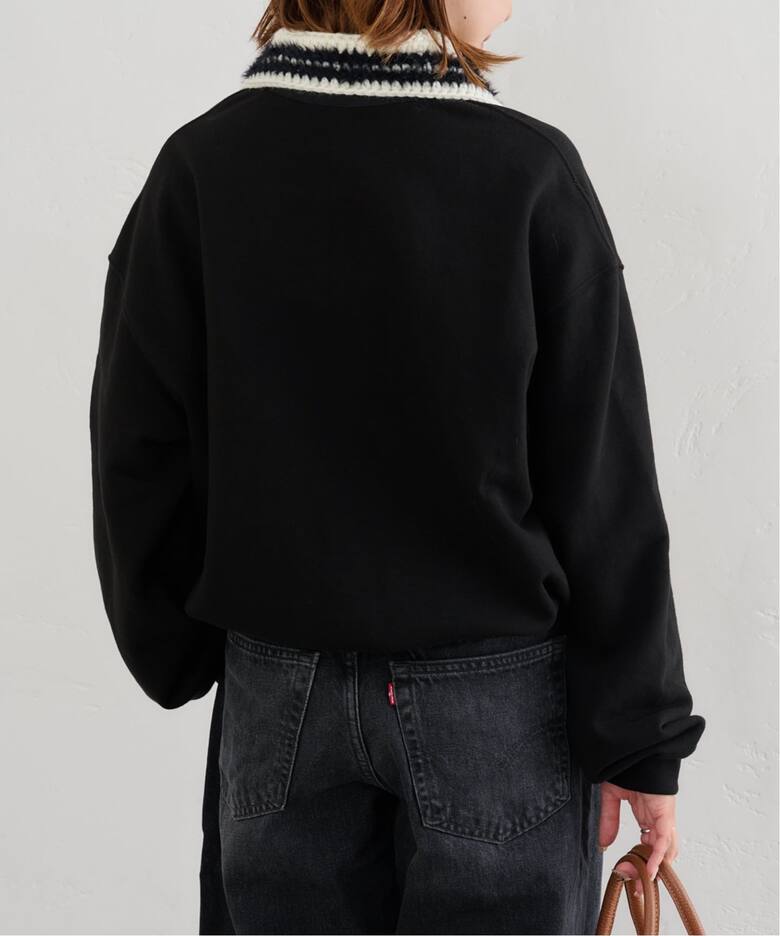 KIJUN/キジュン Crochet Collar Half Zip-Up Pullover（スウェット 