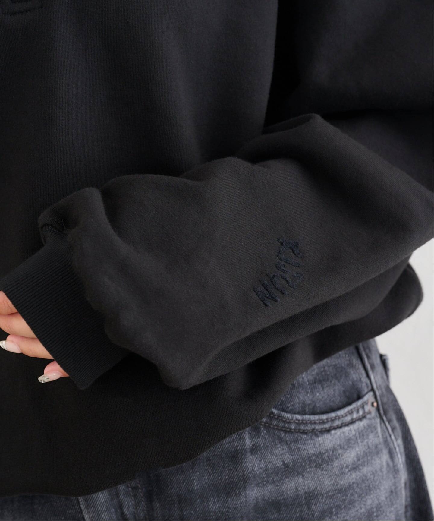 KIJUN/キジュン Crochet Collar Half Zip-Up Pullover（スウェット