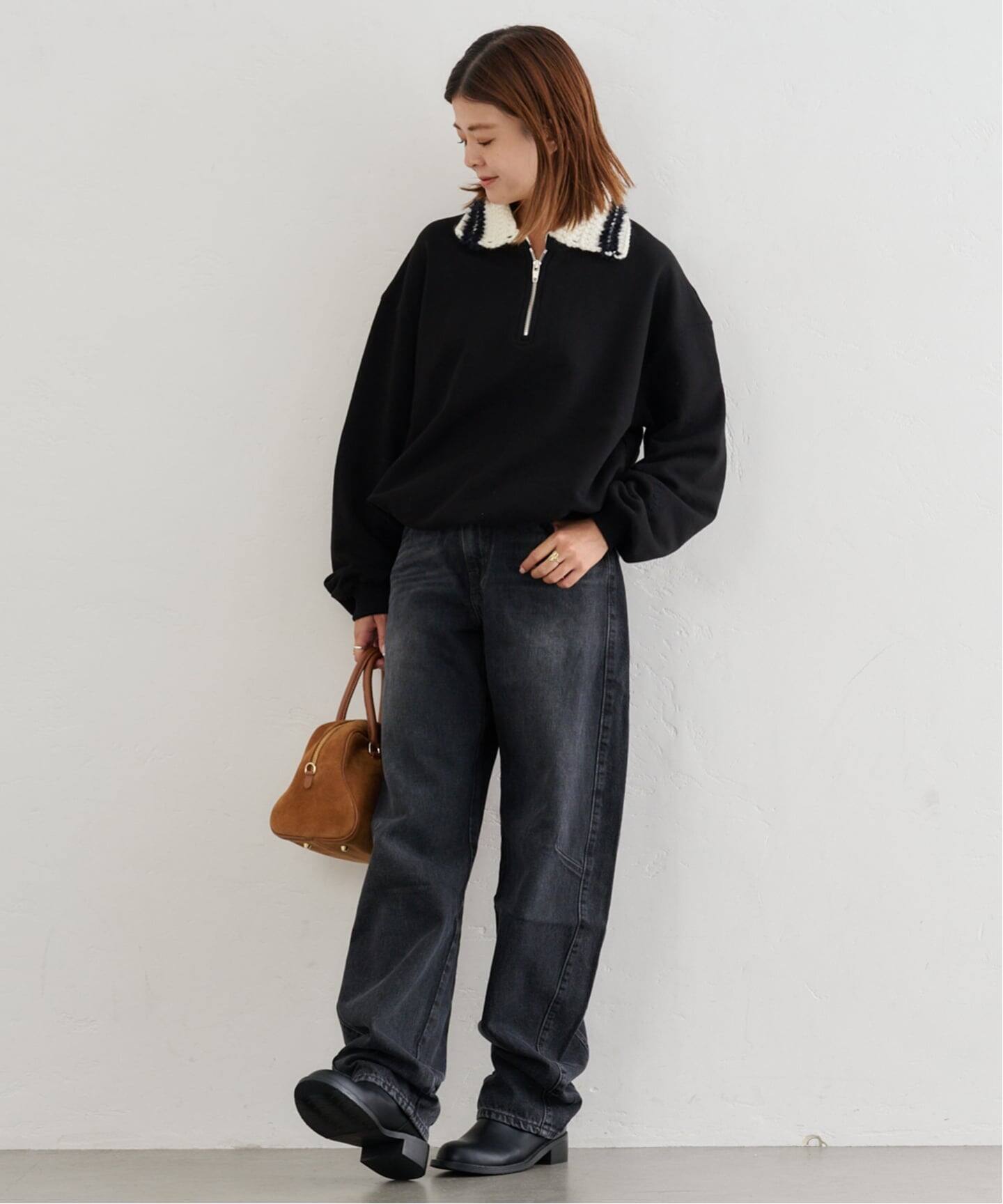 Spick and Span / スピックアンドスパン | 2023AW | WAVE UNION / ウェーブ ユニオン別注 HIGH NECK ZIP PULL OVER ハイネック ジップ スウェット | S | グレー | レディース Spick & Span - Spick and Span / スピックアンドスパン | 2023AW