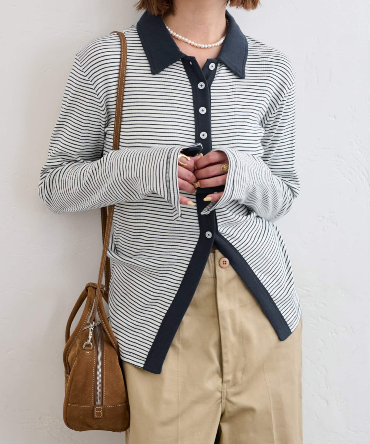 tシャツ Miller/ミラー Prib Cardigan レディース 予約》Miller/ミラー Prib Cardigan（Tシャツ／カットソー）｜U