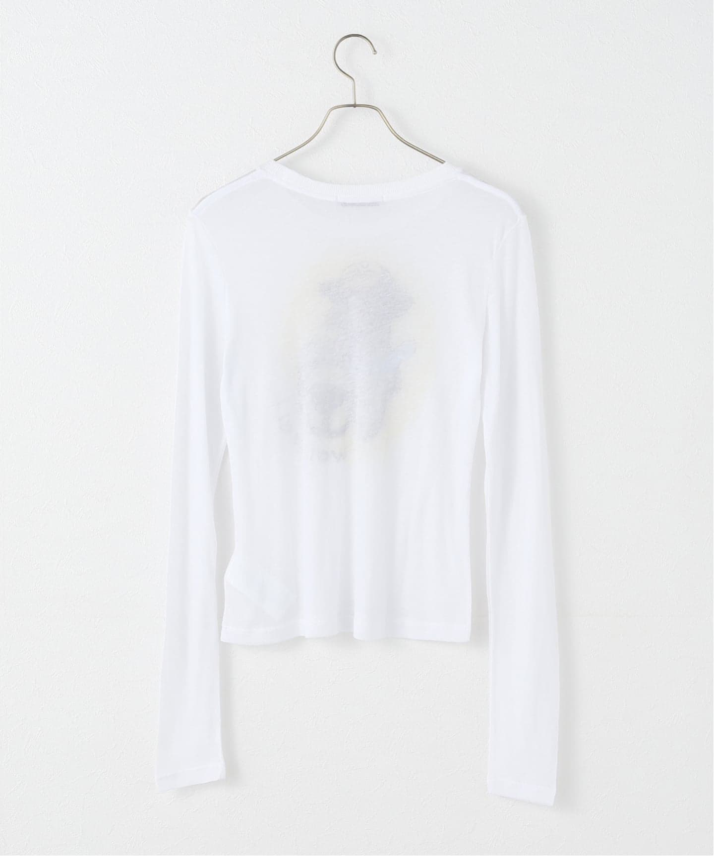 韓国　openyy オープンワイワイ　長袖Tシャツ　白 OPEN YY/オープンワイワイ PET CLUB SHEER LONG SLEEVE（Tシャツ