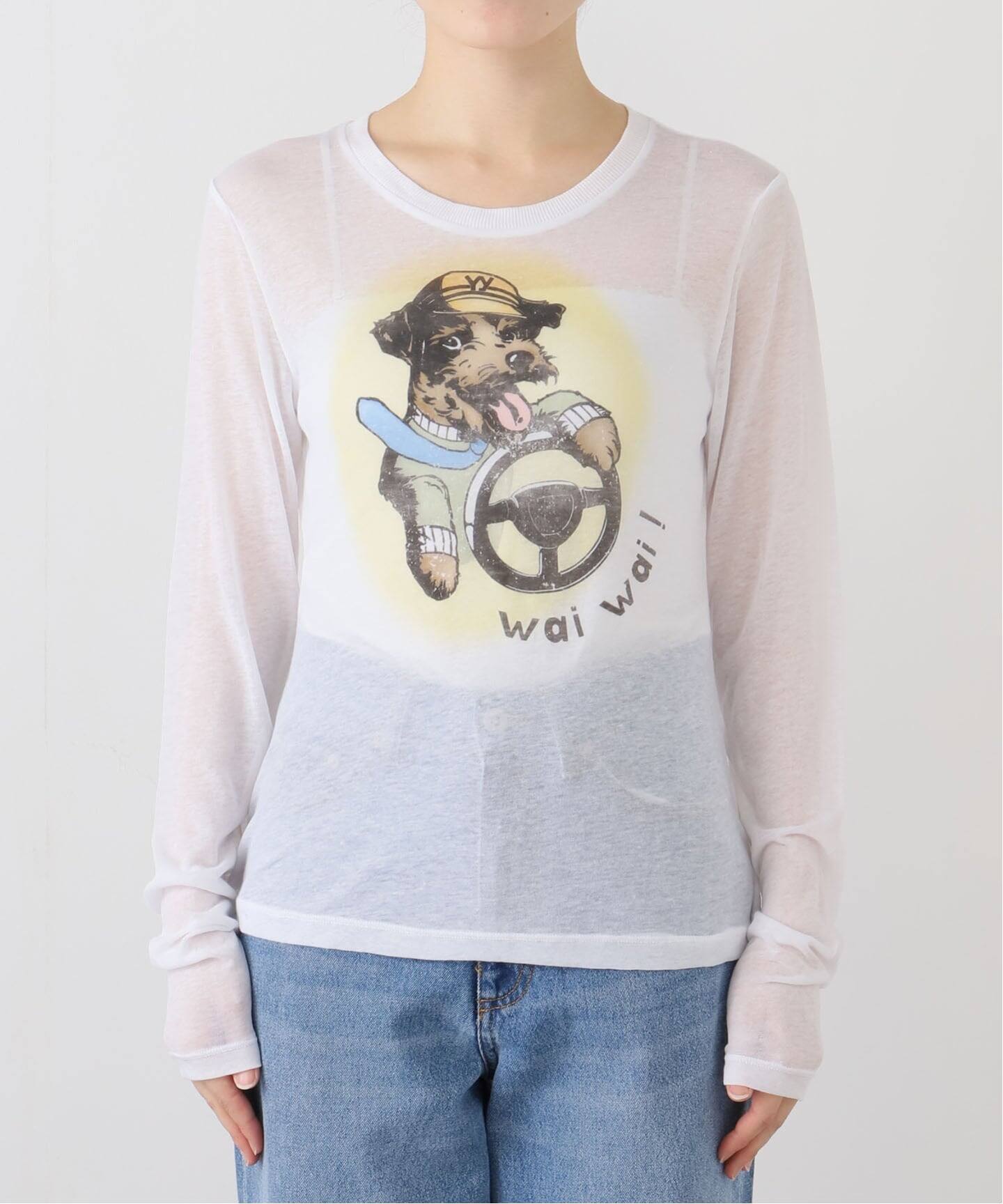OPEN YY/オープンワイワイ PET CLUB SHEER LONG SLEEVE（Tシャツ