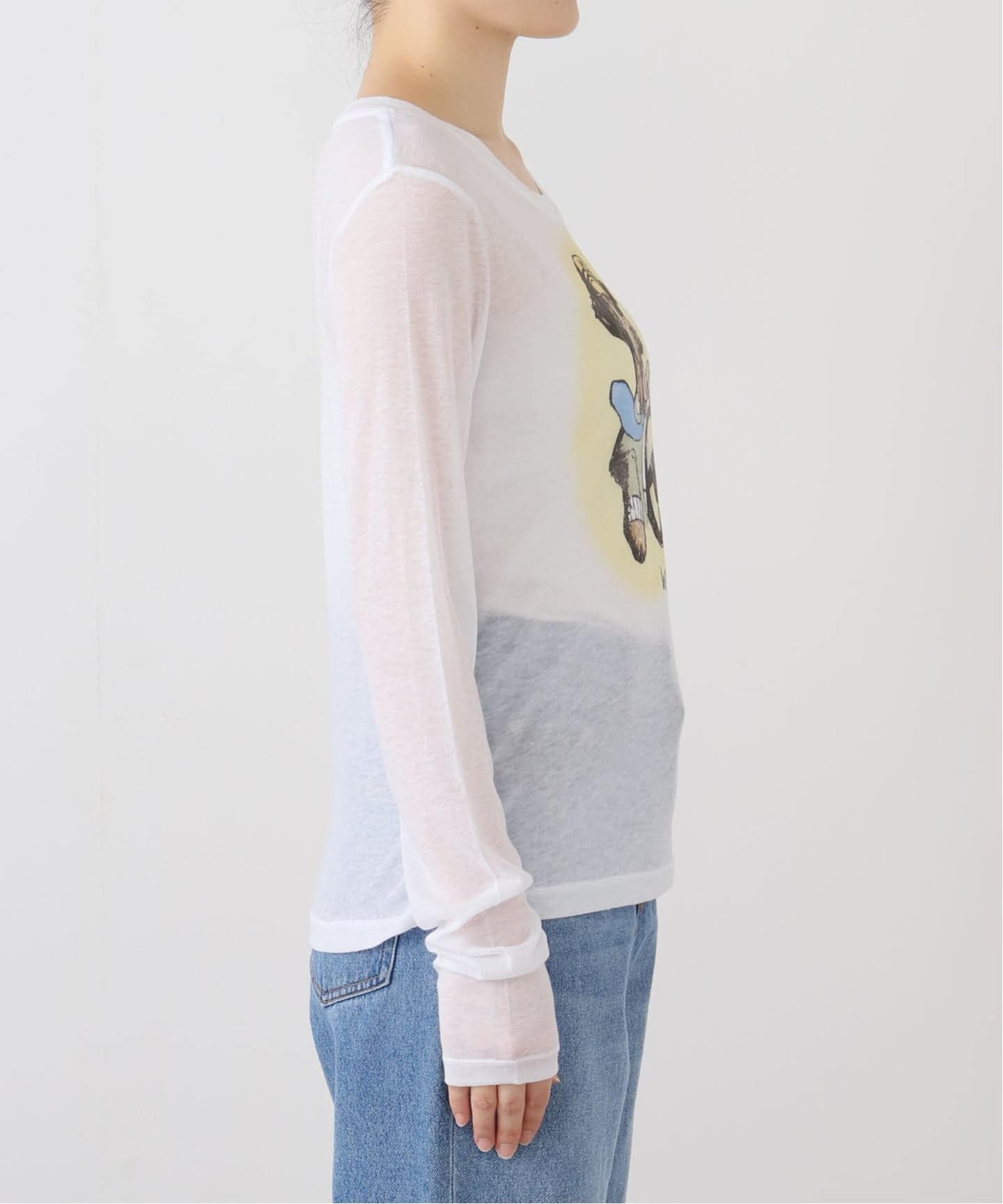 OPEN YY/オープンワイワイ PET CLUB SHEER LONG SLEEVE（Tシャツ