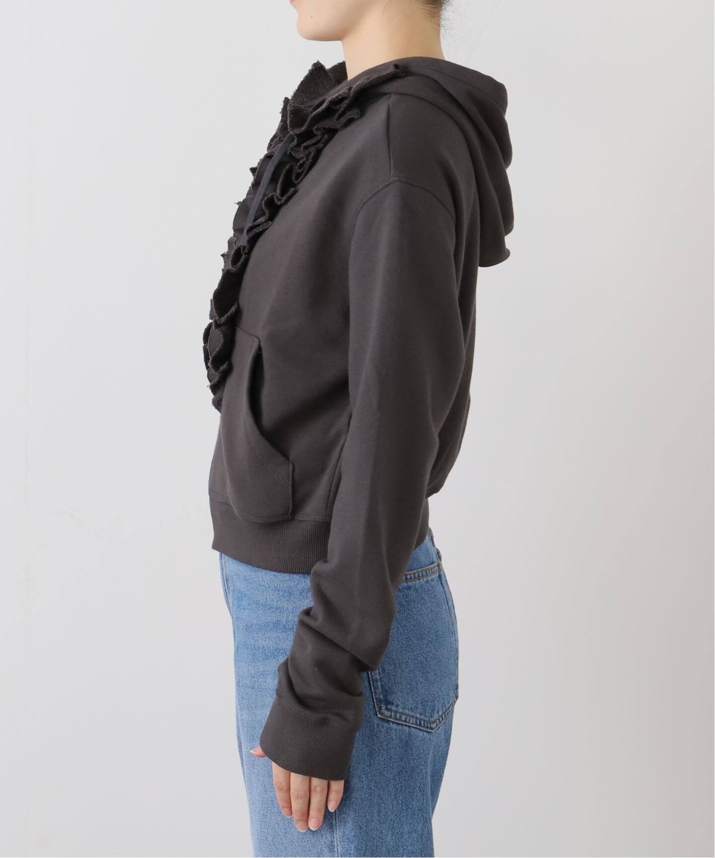 OPEN YY /オープンワイワイRUFFLE HOODIE（Tシャツ／カットソー）｜U