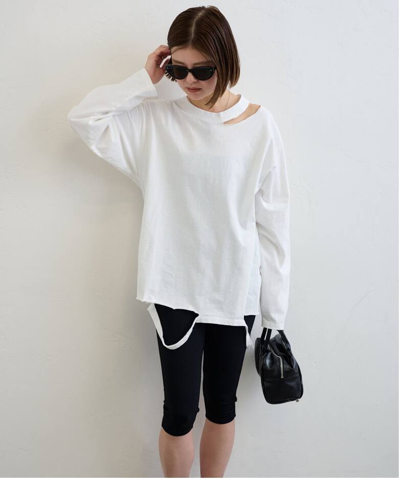 PROVOKE/プロヴォーク cut out long sleeve Tee（Tシャツ／カットソー  