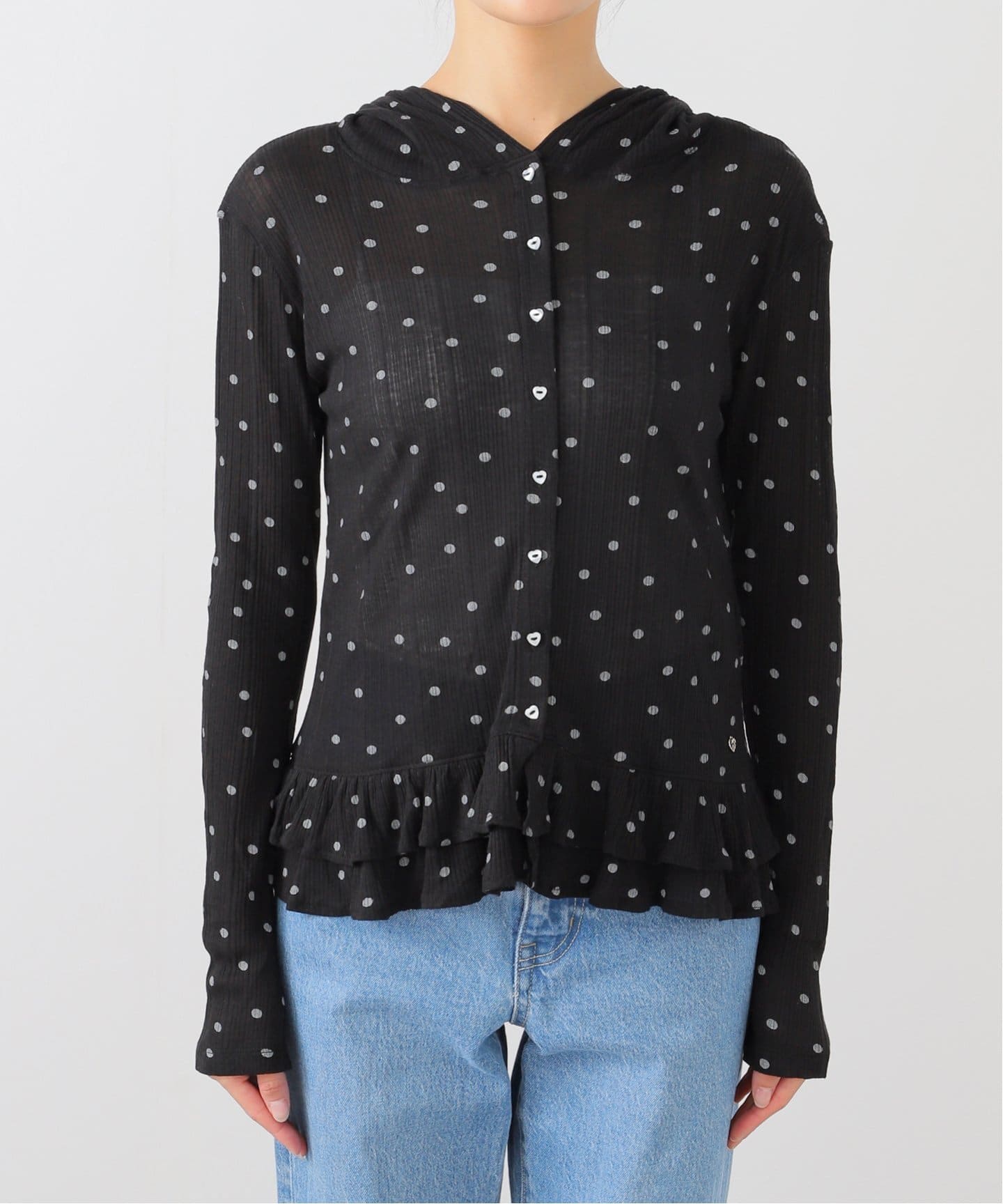 crank クランク　Dot Frill Hoodie ドットフリルフーディー A'GEM/9 × .kom 『CRANK/クランク』 DOT FRILL HOODIE/ドット