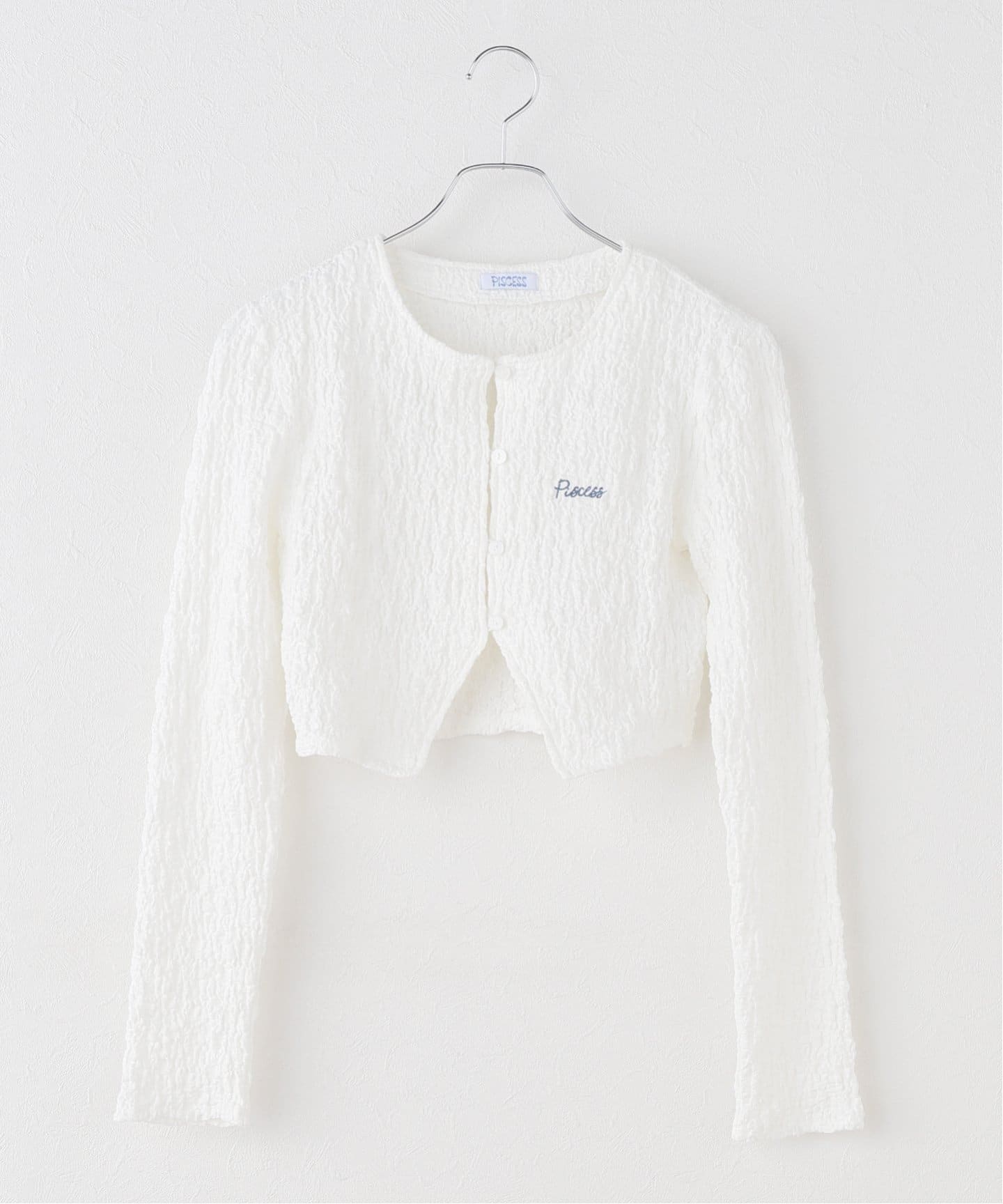 美品 24AW Uby Spick and Span ユーバイスピックアンドスパン クロップドニットカーディガン ホワイト レディース 古着 中古 Spick & Span - 美品 24AW Uby Spick and Span ユーバイスピック