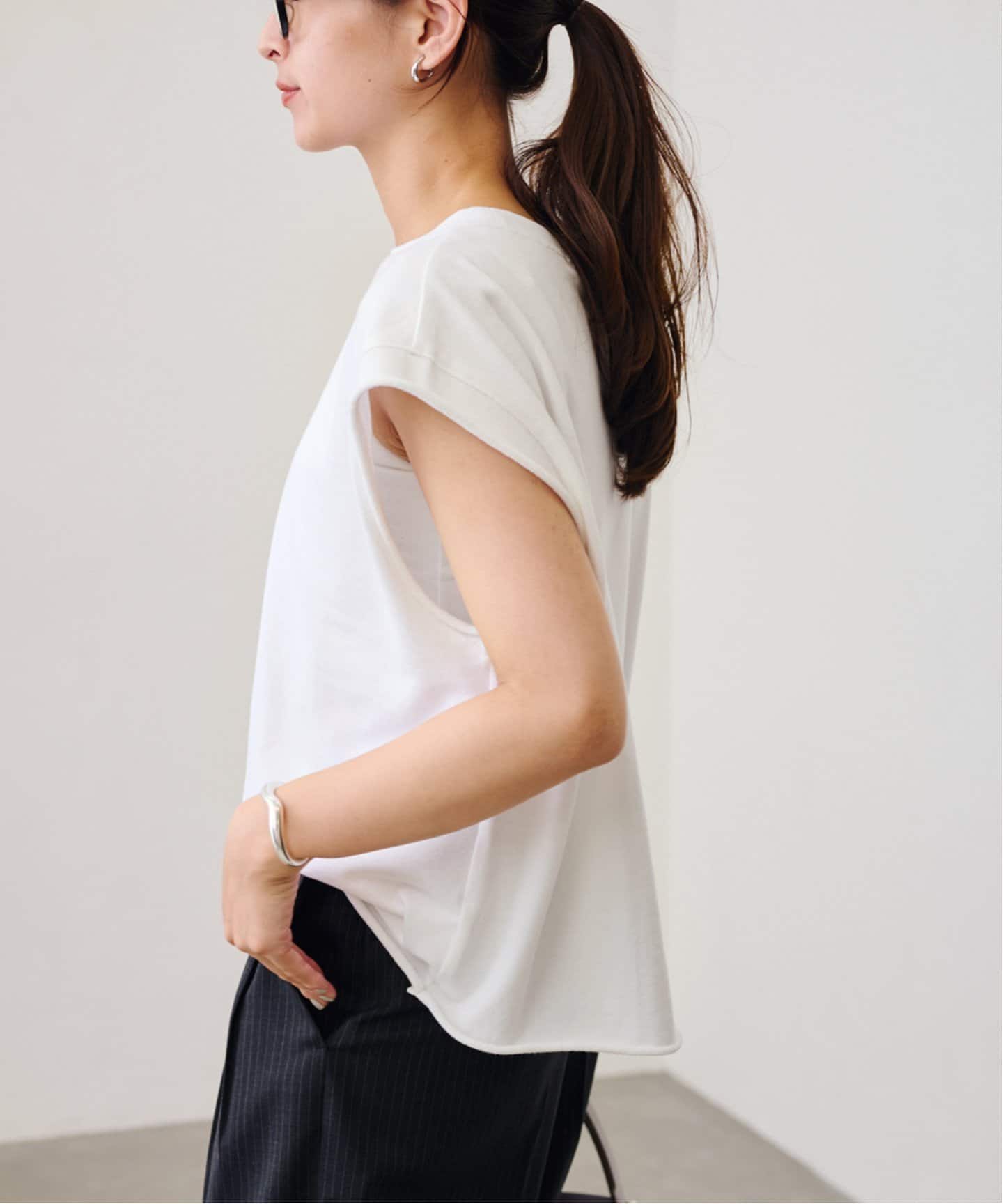 今期購入　新品　FRAMeWORK ミニ裏毛フレンチTee ミニ裏毛フレンチTee（Tシャツ／カットソー）｜FRAMeWORK