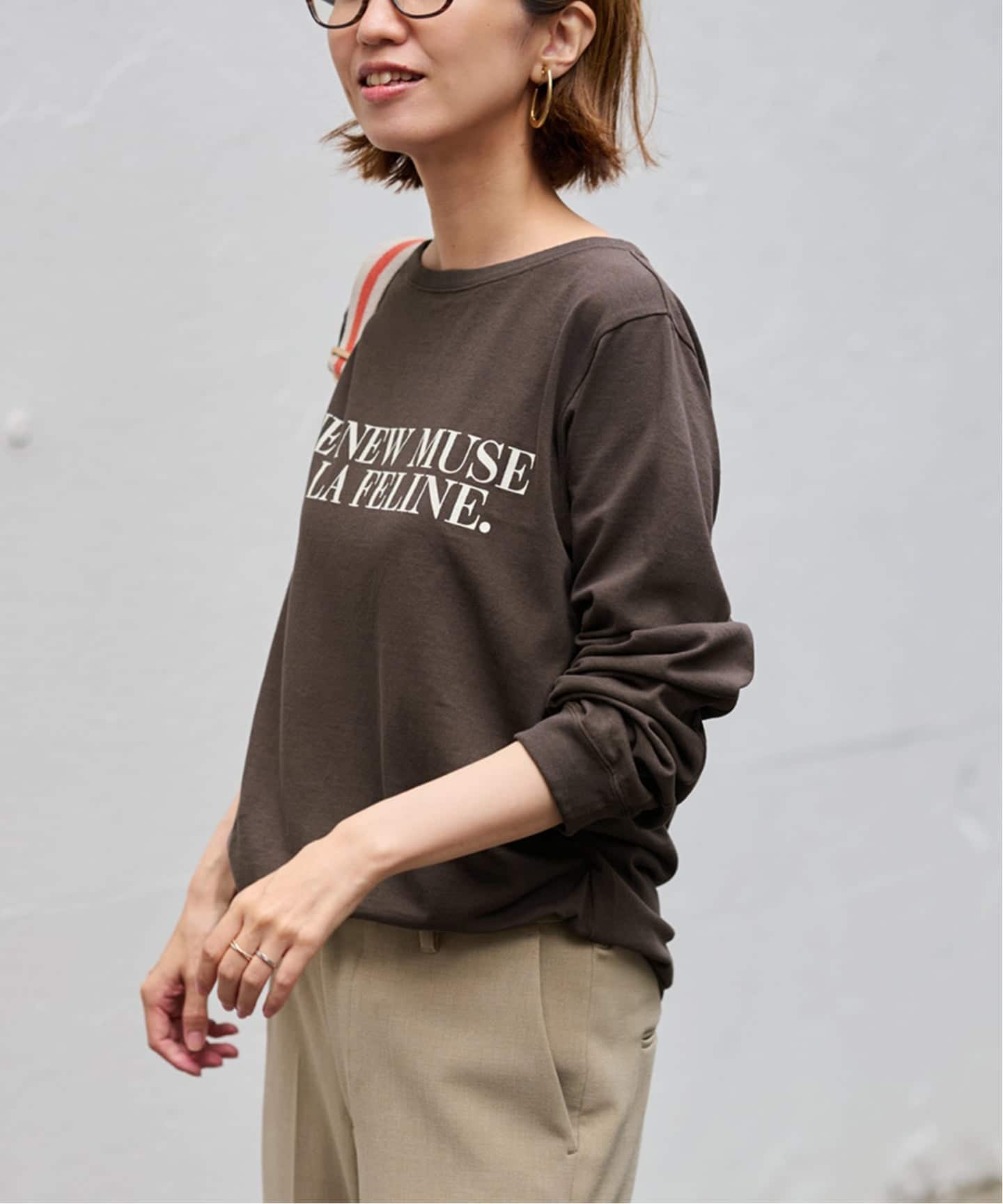 【美品】FRAMeWORKフレームワーク長袖カットソー 染め加工 ダークブラウン FRAMeWORK（Tシャツ(長袖/七分)）のフリマアイテム一覧