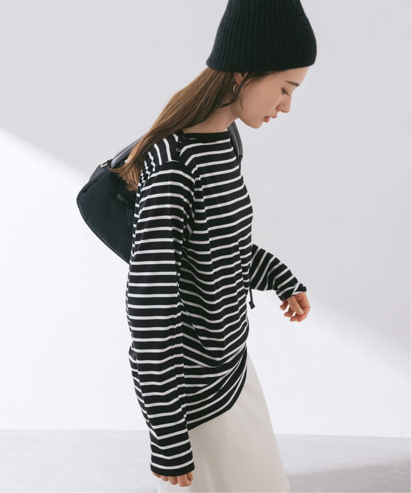 ショルダースナップボーダーTee（Tシャツ／カットソー）｜FRAMeWORK