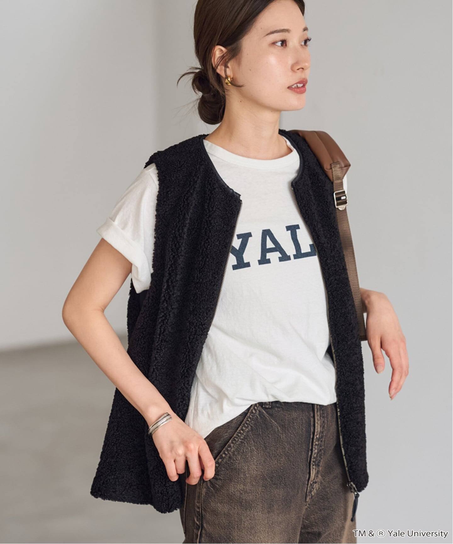 YALE×フレームワーク別注＊24日までの出品です。 YALEハーフスリーブT（Tシャツ／カットソー）｜FRAMeWORK（フレーム