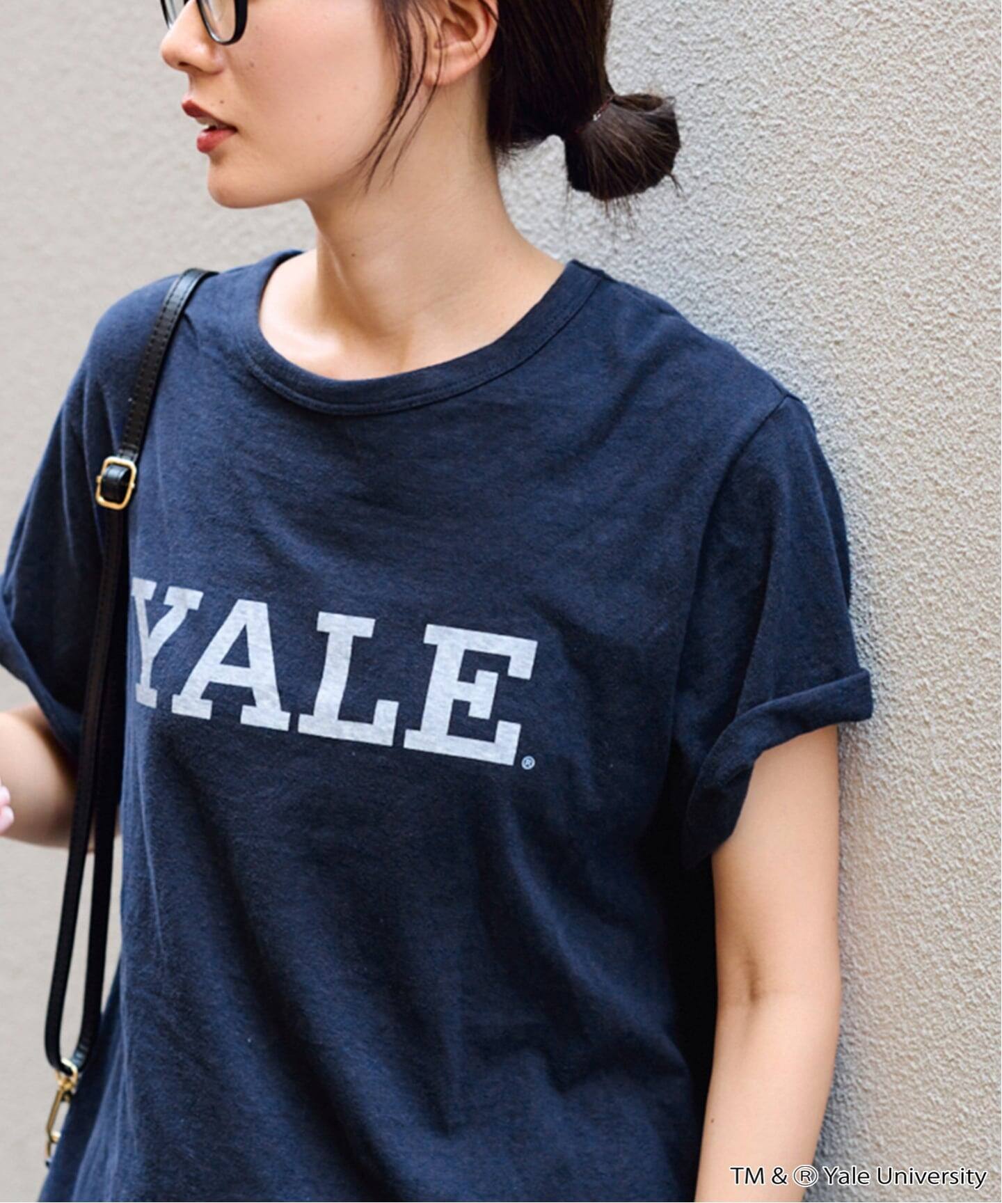 FRAMeWORK - FRAMeWORK YALE/クオータースリーブフットボールT 黒 FRAMeWORK（フレームワーク）の「YALE/クオータースリーブ