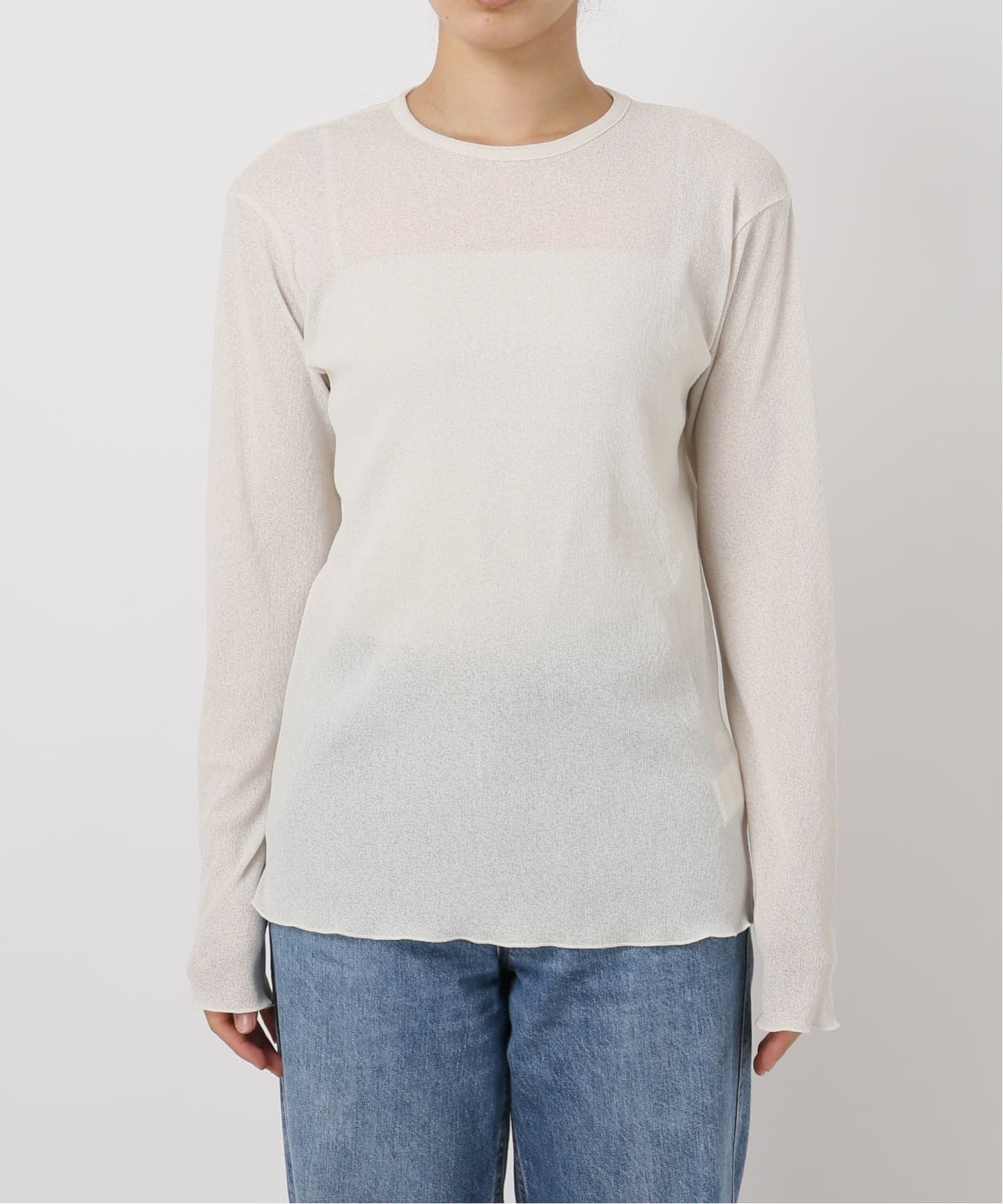 人気完売　FRAMeWORK スパンライクドライテレコロンT　白 ≪追加≫スパンライクドライテレコロンT（Tシャツ／カットソー
