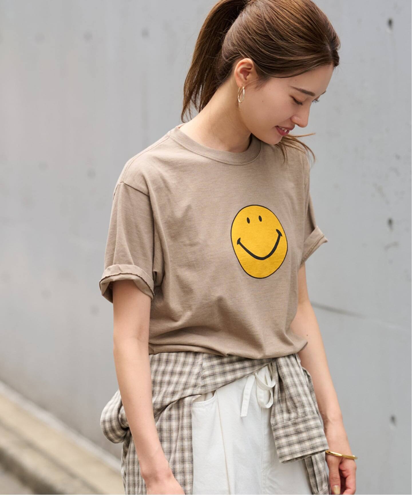 新品✨️FRAMeWORK フレームワーク SMILE TEE グレー フリー ≪追加≫SMILE TEE（Tシャツ／カットソー）｜FRAMeWORK（フレーム