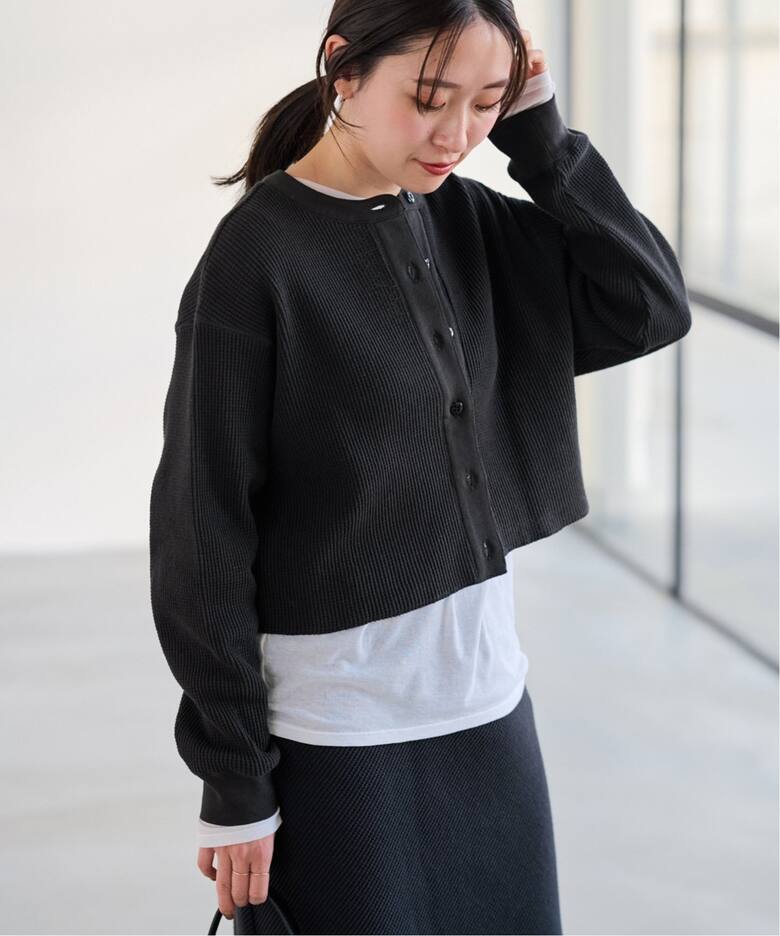 ワッフルショートカーディガン（カーディガン）｜FRAMeWORK（フレーム  