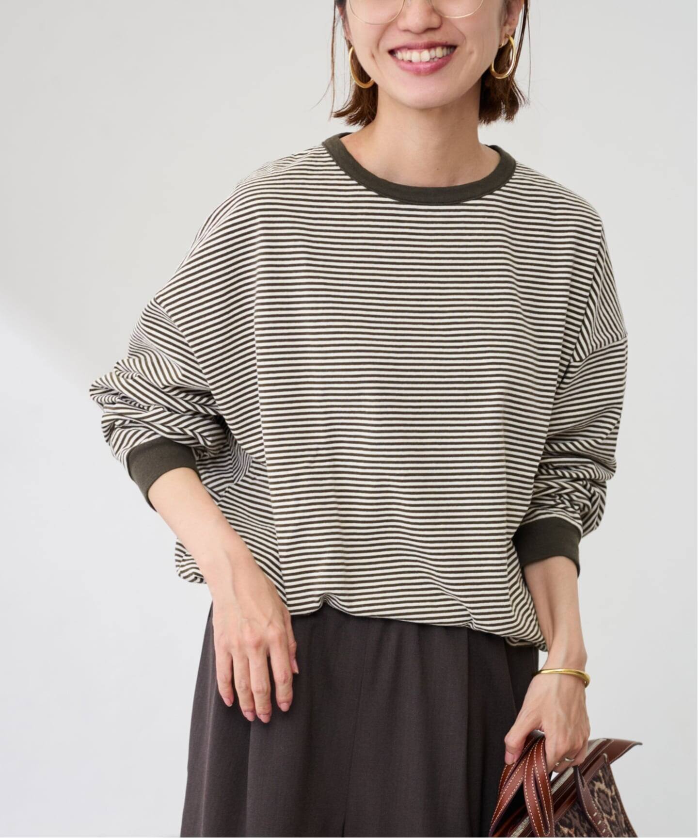 ≪追加≫ミジンボーダーロンT（Tシャツ／カットソー）｜FRAMeWORK