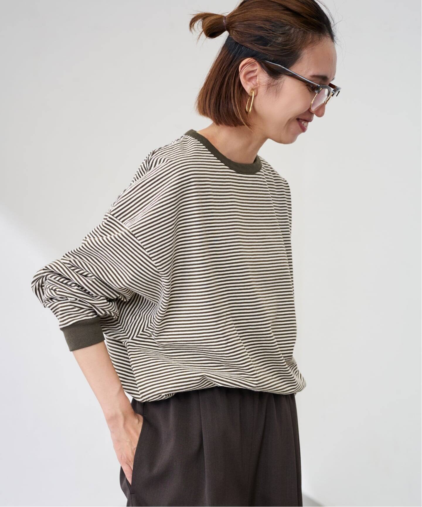 FRAMeWORK ミジンボーダーロンT 美品 ≪追加≫ミジンボーダーロンT（Tシャツ／カットソー