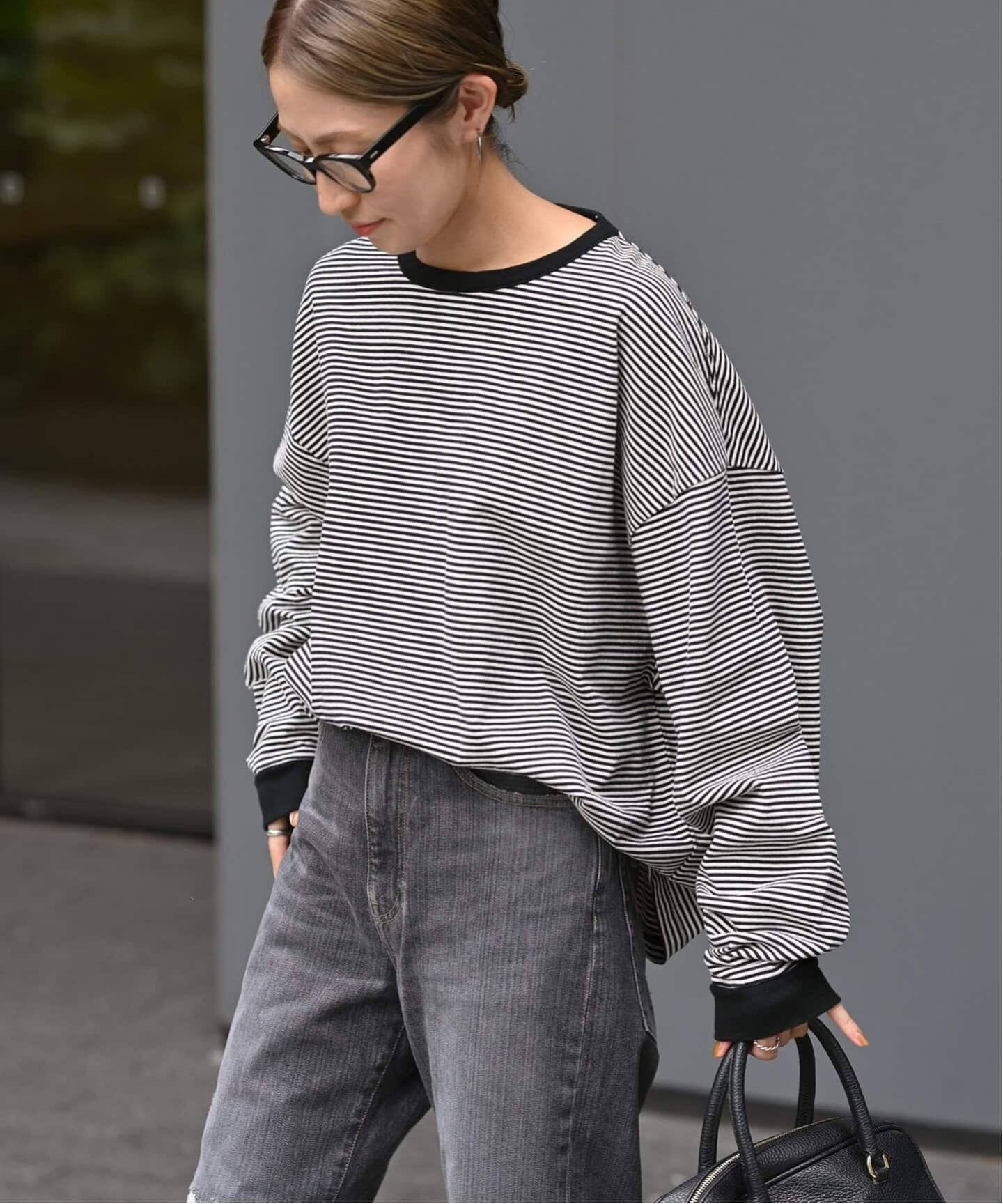 新品未使用タグ付き 今季 FRAMeWORK ミジンボーダーロンT ≪追加予約≫ミジンボーダーロンT(Tシャツ/カットソー