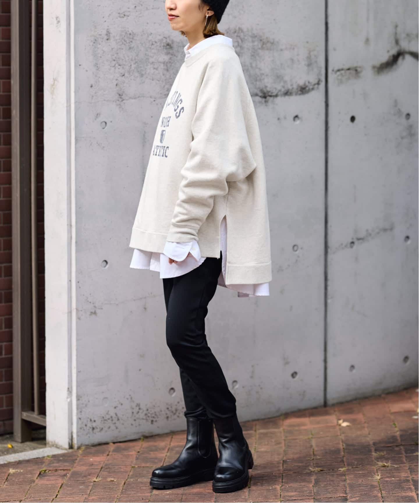 ラグランポンチョプリントスエット（スウェット）｜FRAMeWORK