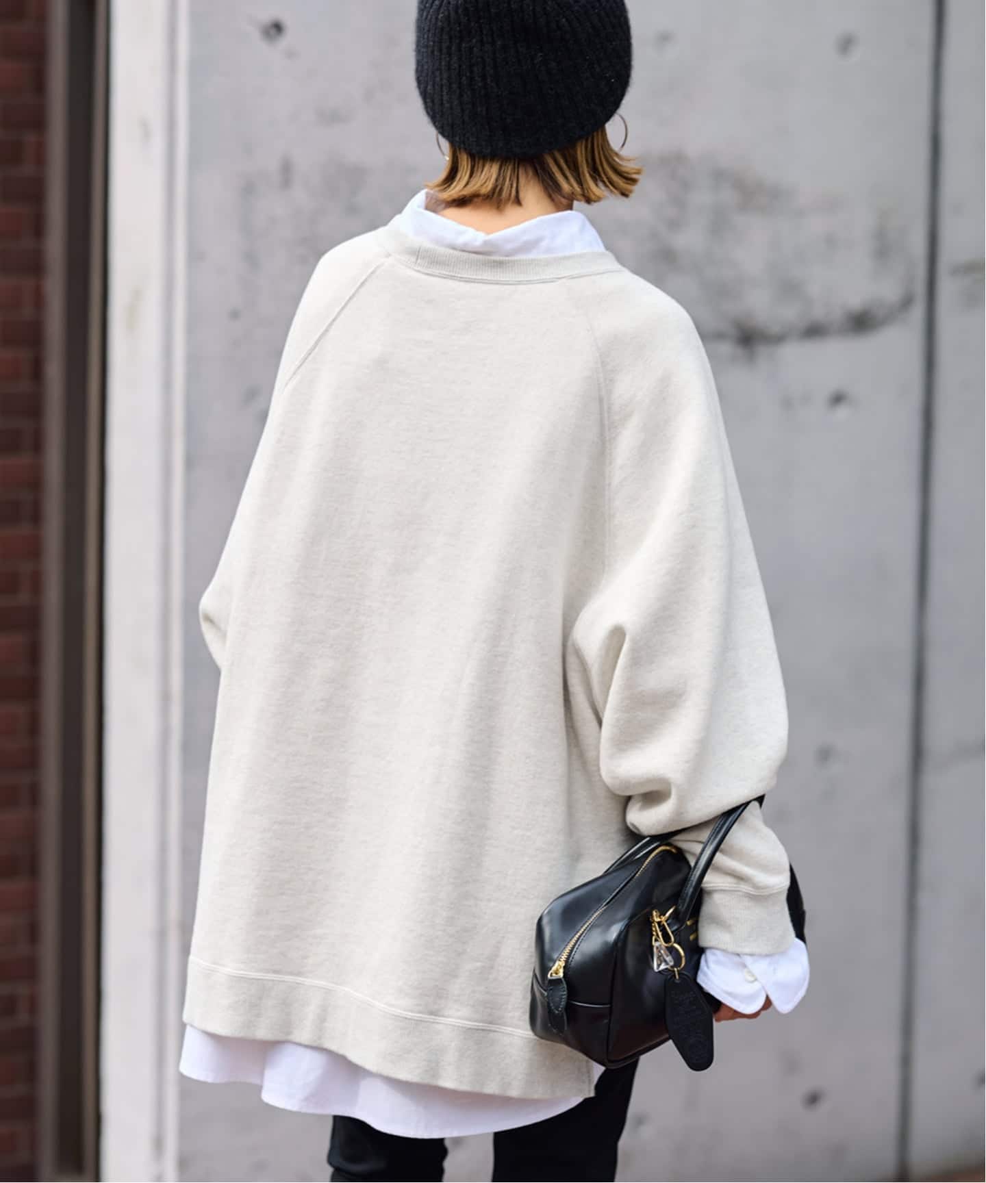 ラグランポンチョプリントスエット（スウェット）｜FRAMeWORK