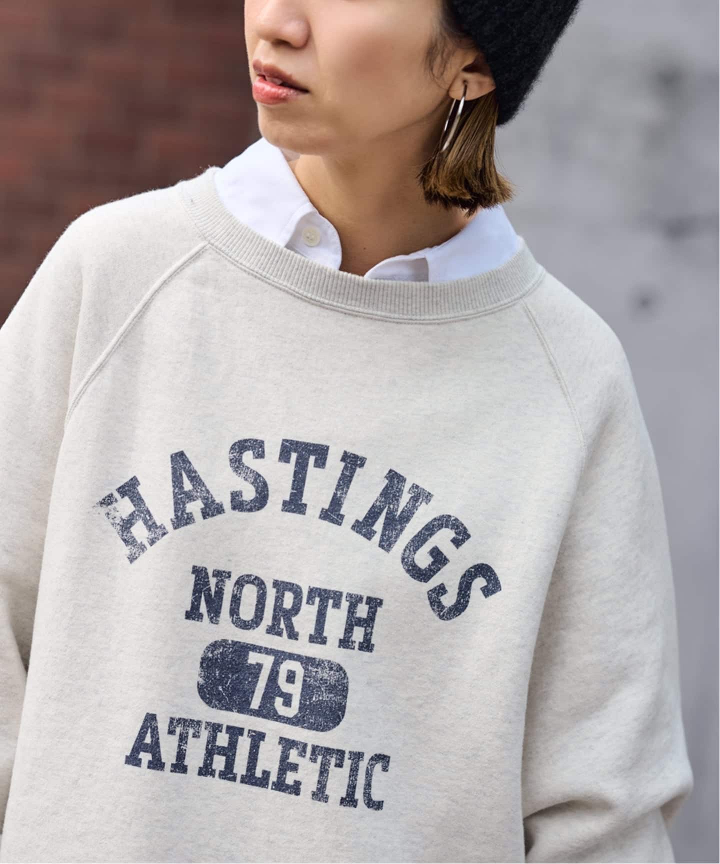 新品未使用 FRAMeWORKラグランポンチョスエット ブラック ラグランポンチョプリントスエット（スウェット）｜FRAMeWORK