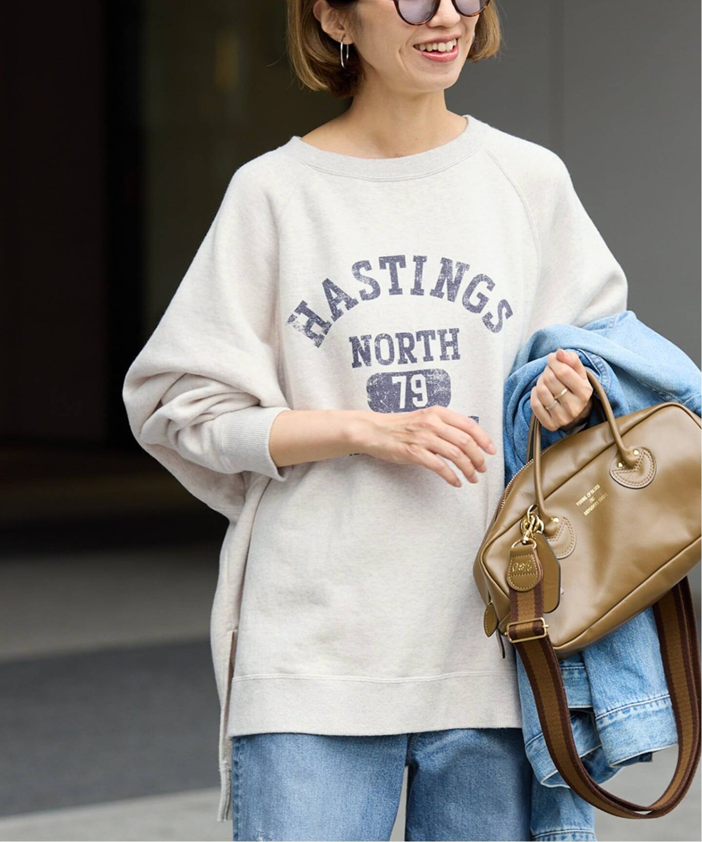 ラグランポンチョプリントスエット（スウェット）｜FRAMeWORK