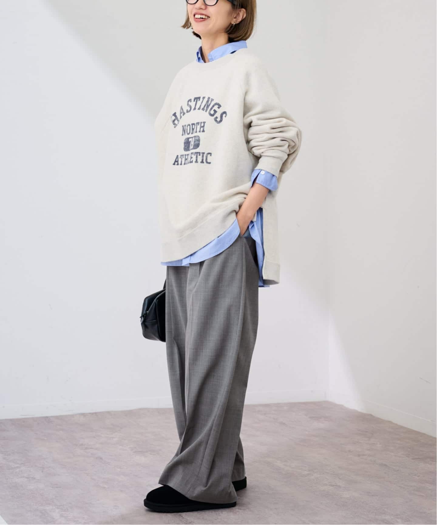 ラグランポンチョプリントスエット（スウェット）｜FRAMeWORK