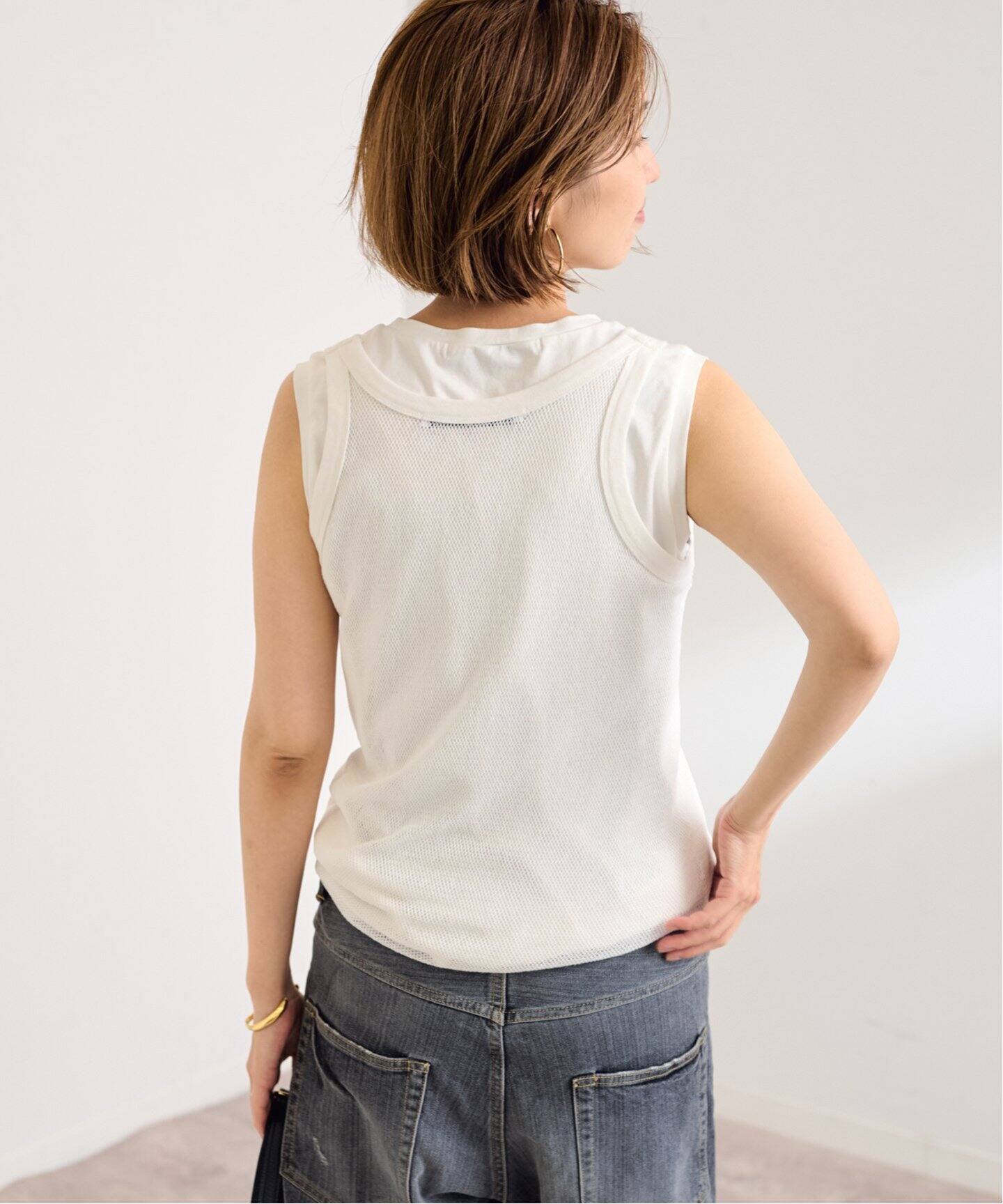 メッシュタンクトップ（Tシャツ／カットソー）｜FRAMeWORK